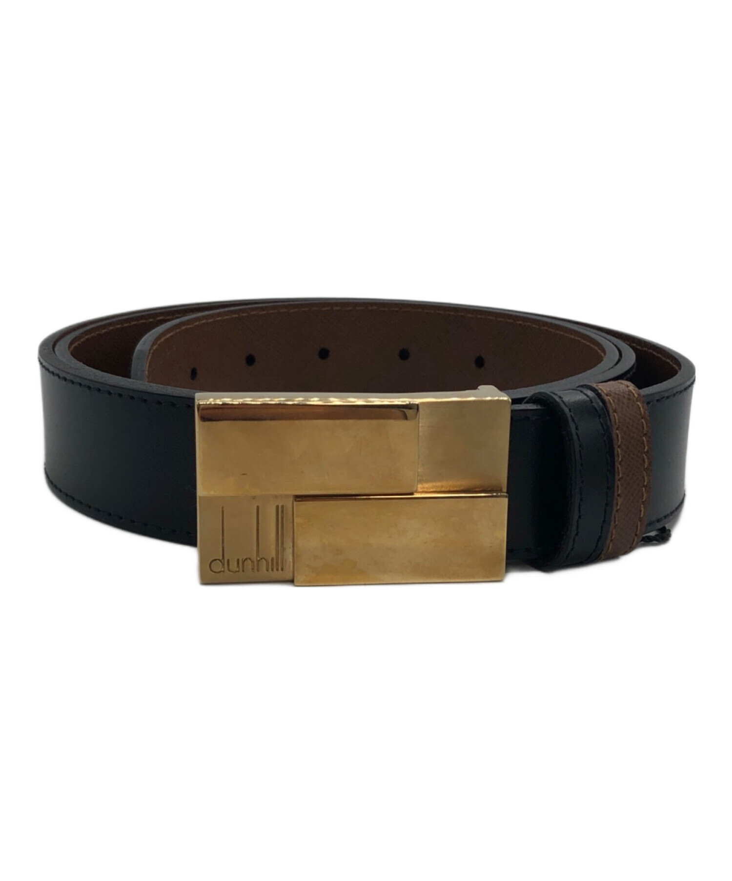 中古・古着通販】dunhill (ダンヒル) レザーベルト ブラック｜ブランド