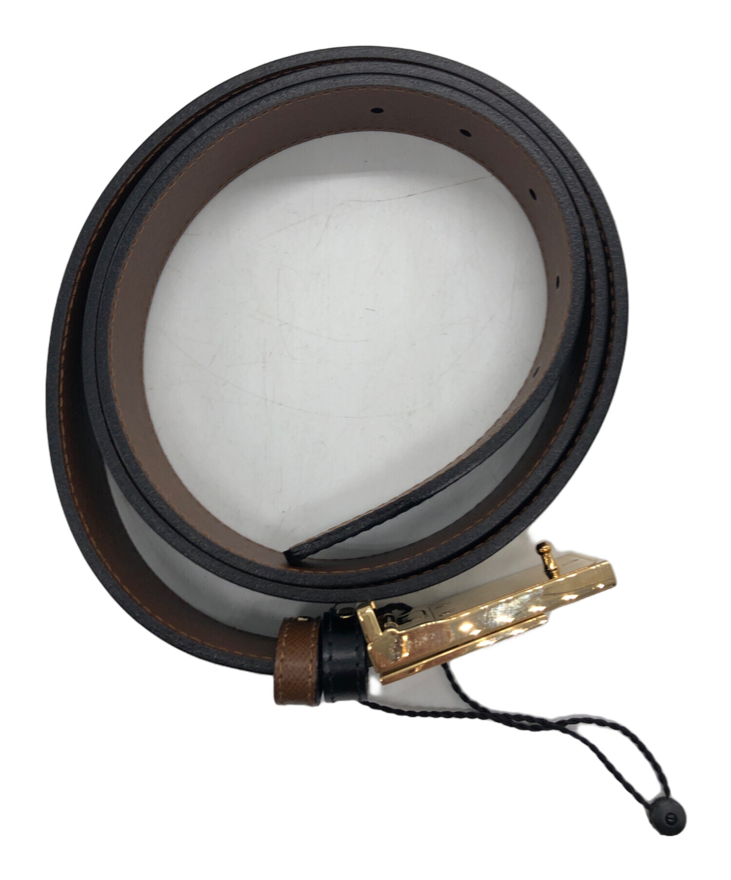 中古・古着通販】dunhill (ダンヒル) レザーベルト ブラック｜ブランド