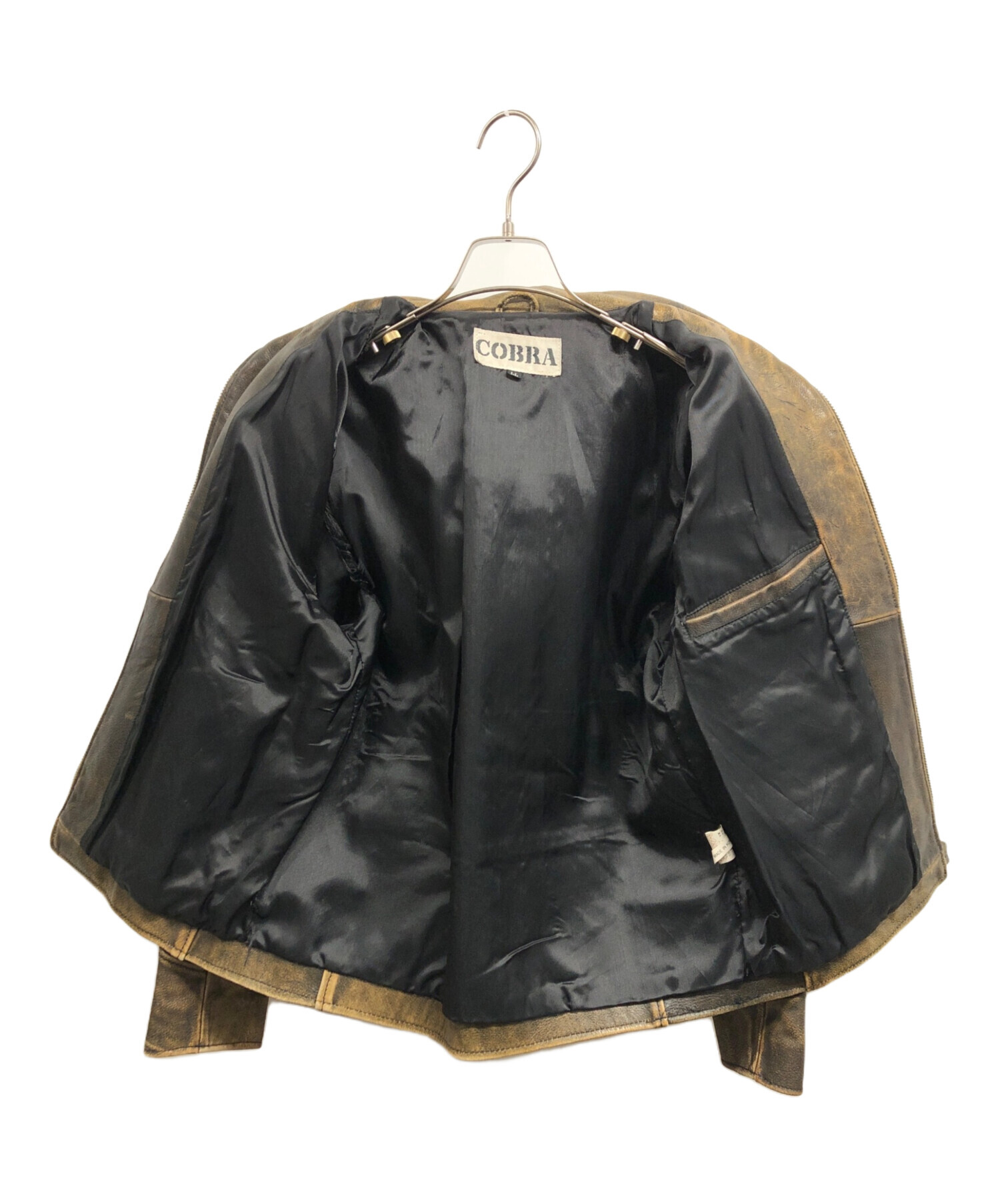 中古・古着通販】COBRA (コブラ) レザージャケット ブラウン サイズ:XL