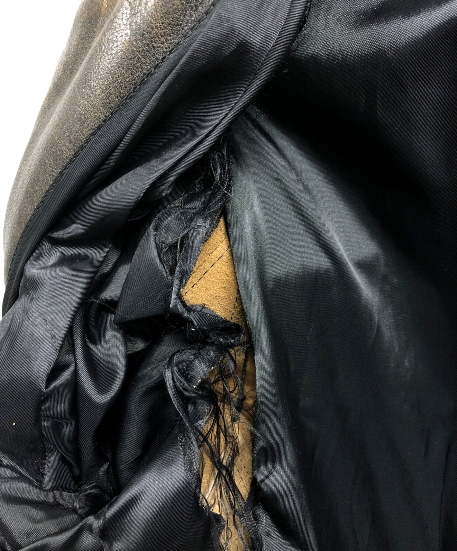 中古・古着通販】COBRA (コブラ) レザージャケット ブラウン サイズ:XL
