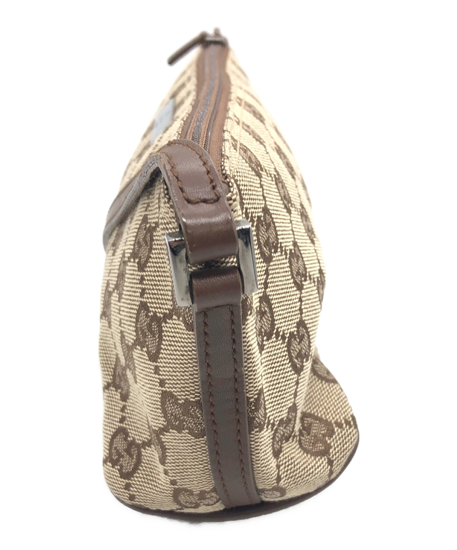 中古・古着通販】GUCCI (グッチ) GGキャンバス レザー ハンドバッグ