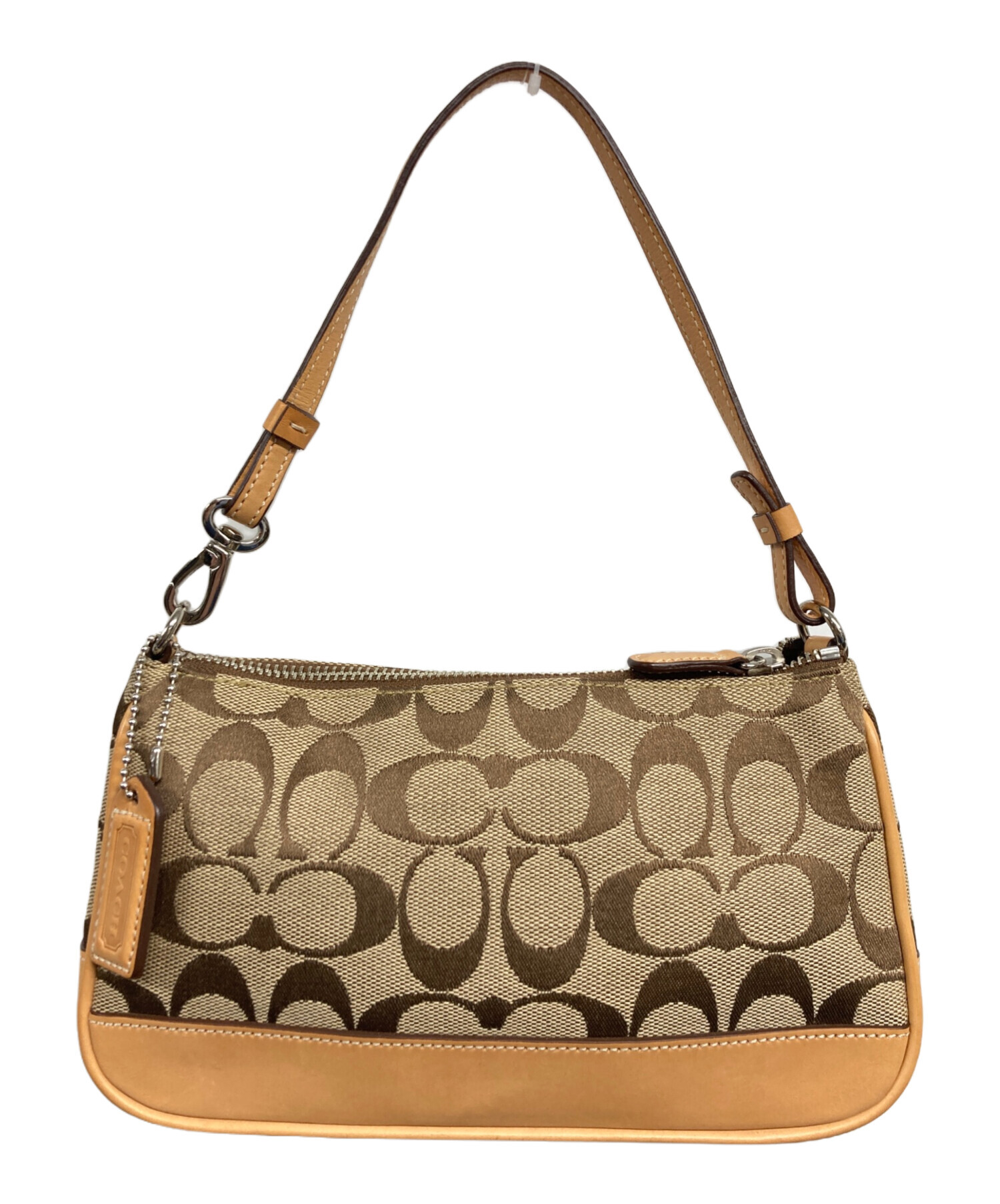【美品】COACH ベージュゴールド シグネチャー ハンドバッグ Y2K 美品】COACH ベージュゴールド シグネチャー ハンドバッグ Y2K COACH