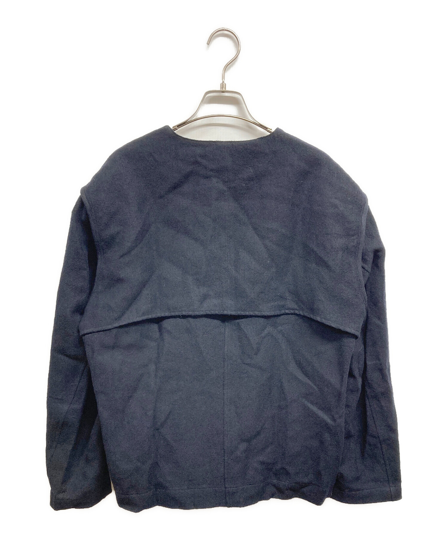 中古・古着通販】archi (アーキ) ノーカラージャケット ブラック 