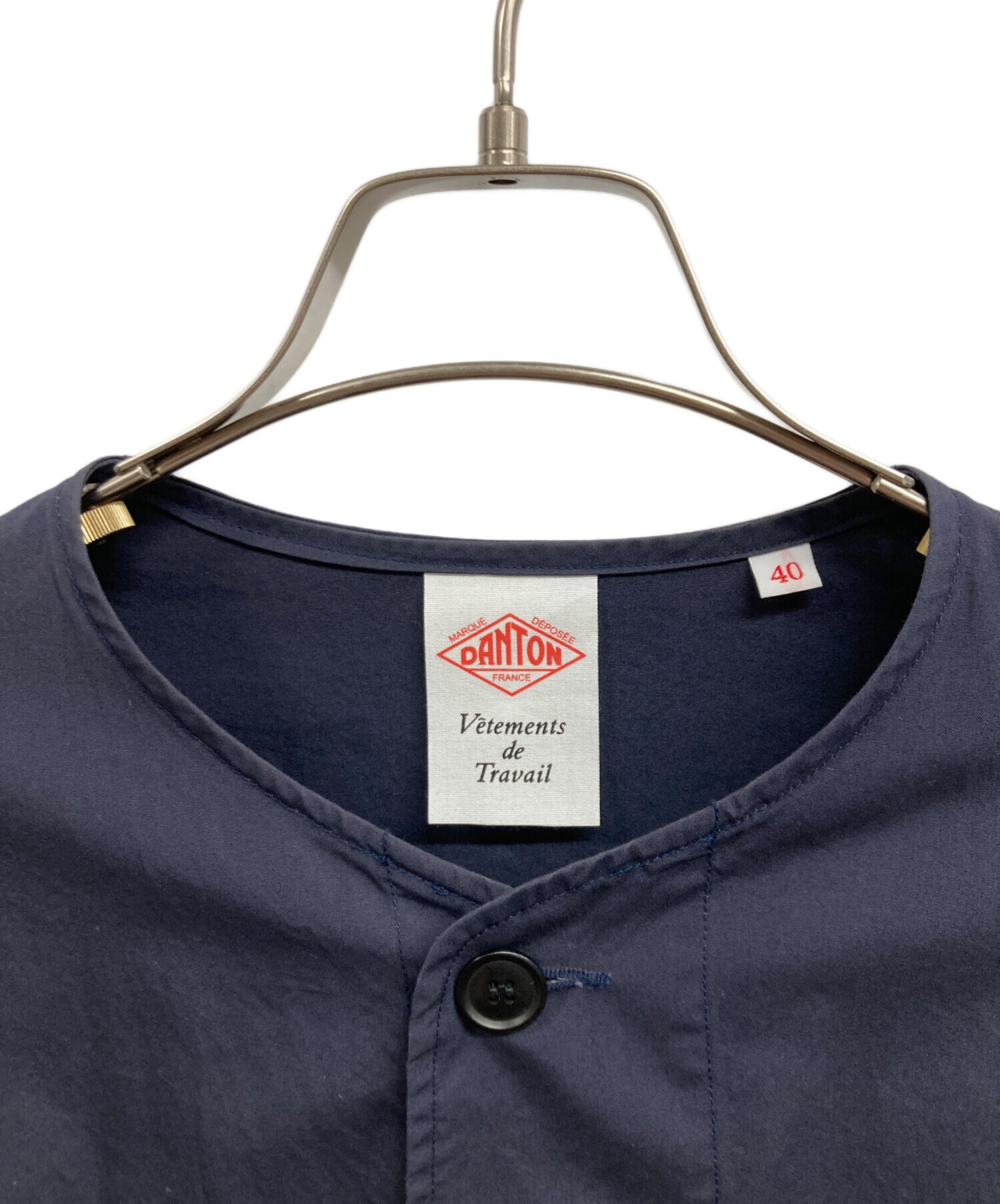 中古・古着通販】DANTON (ダントン) ノーカラージャケット ネイビー