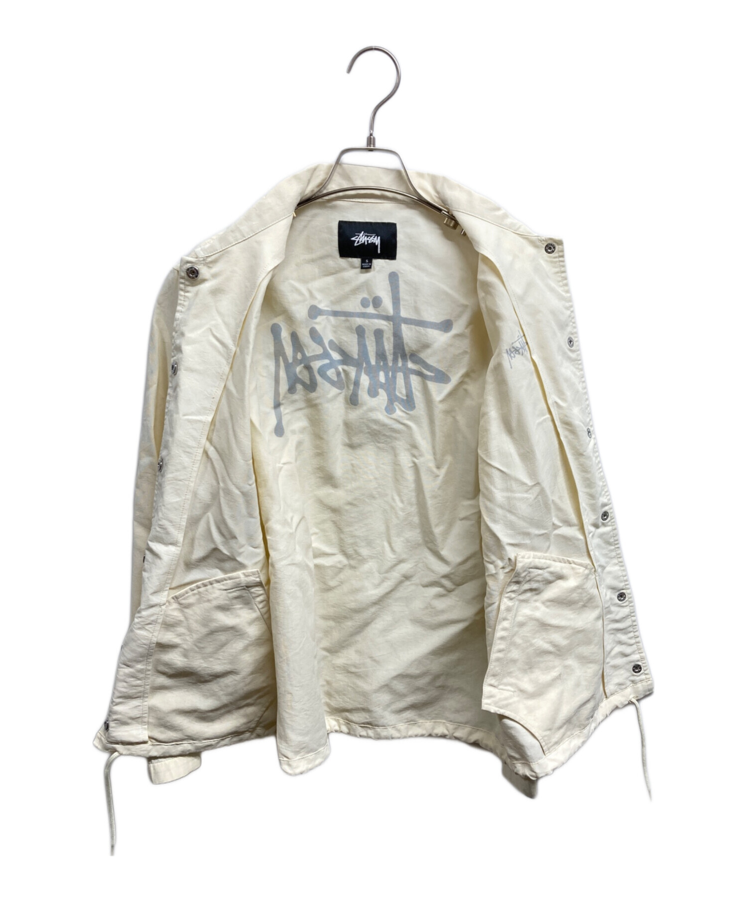 中古・古着通販】stussy (ステューシー) コーチジャケット ベージュ