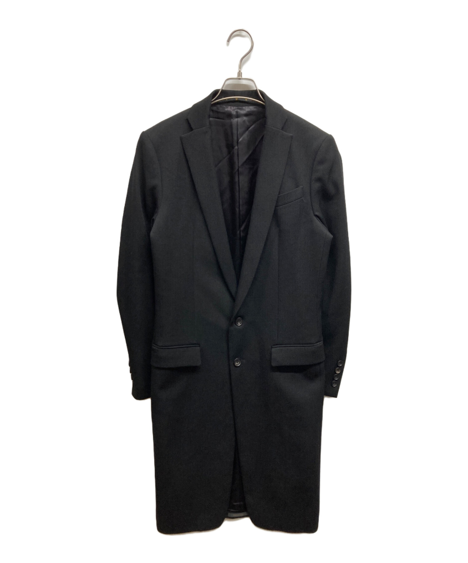 中古・古着通販】ato (アトウ) チェスターコート ブラック サイズ:44