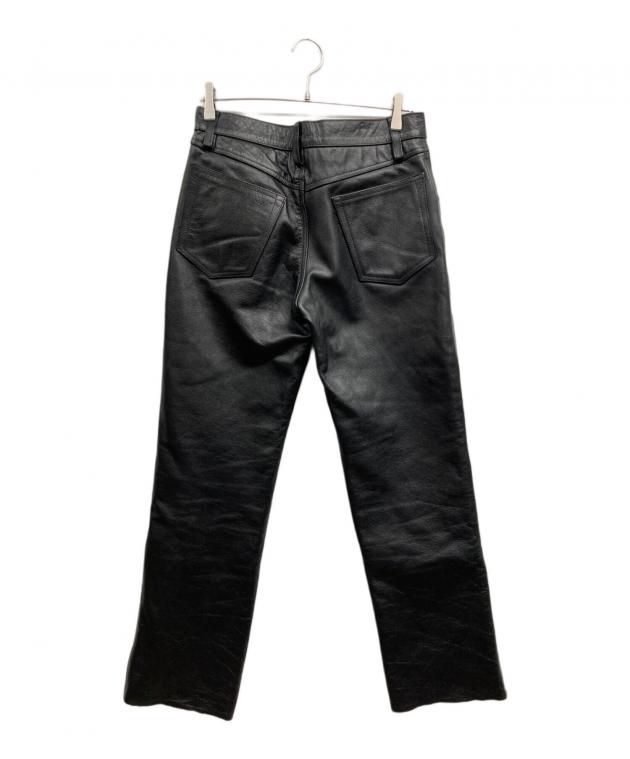 中古・古着通販】HORN WORKS (ホーンワークス) レザーパンツ ブラック