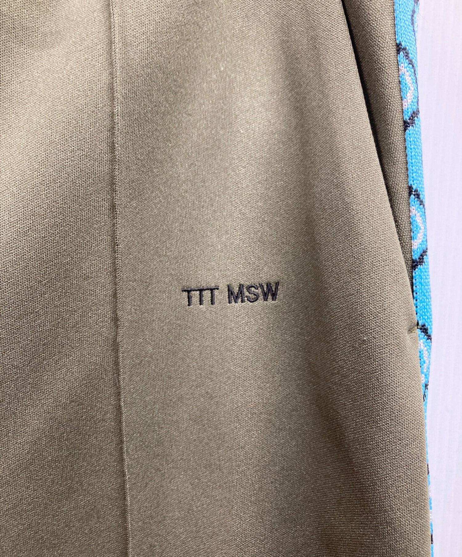 中古・古着通販】TTT MSW (ティー) JERSEY WIDE PANTS カーキ サイズ