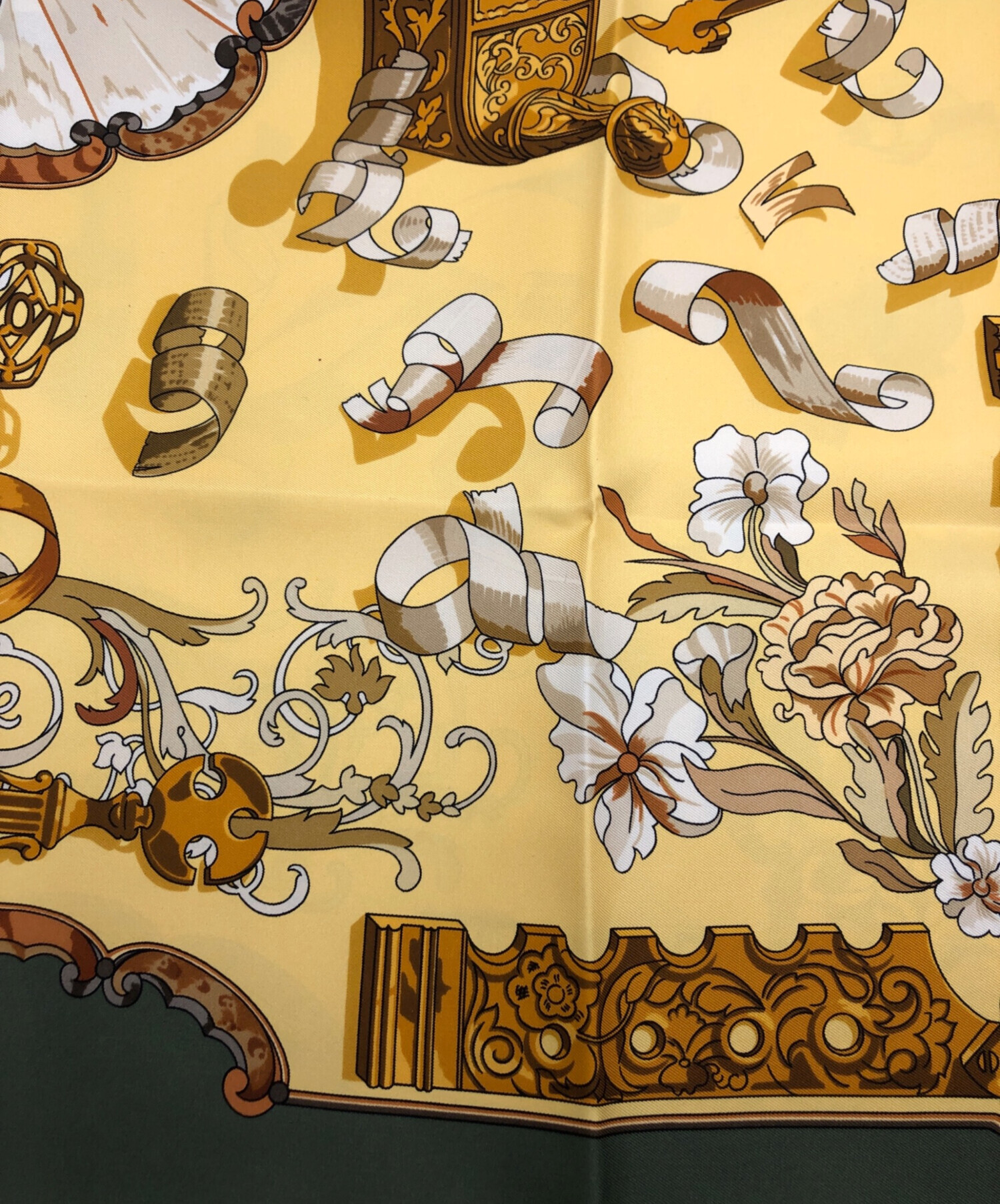 中古・古着通販】HERMES (エルメス) copeaux シルクスカーフ ベージュ