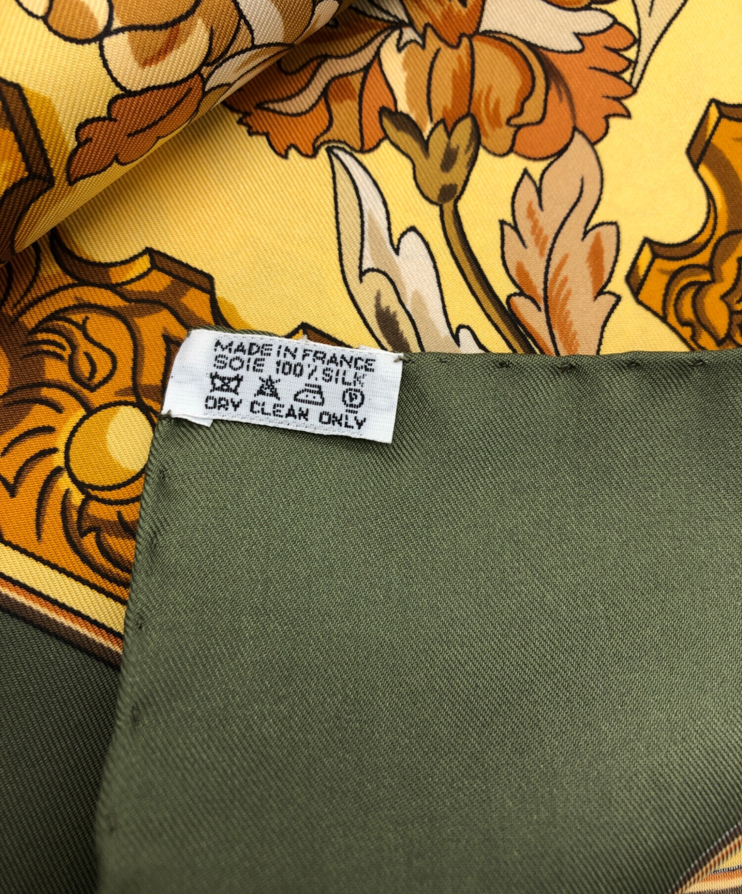 中古・古着通販】HERMES (エルメス) copeaux シルクスカーフ ベージュ