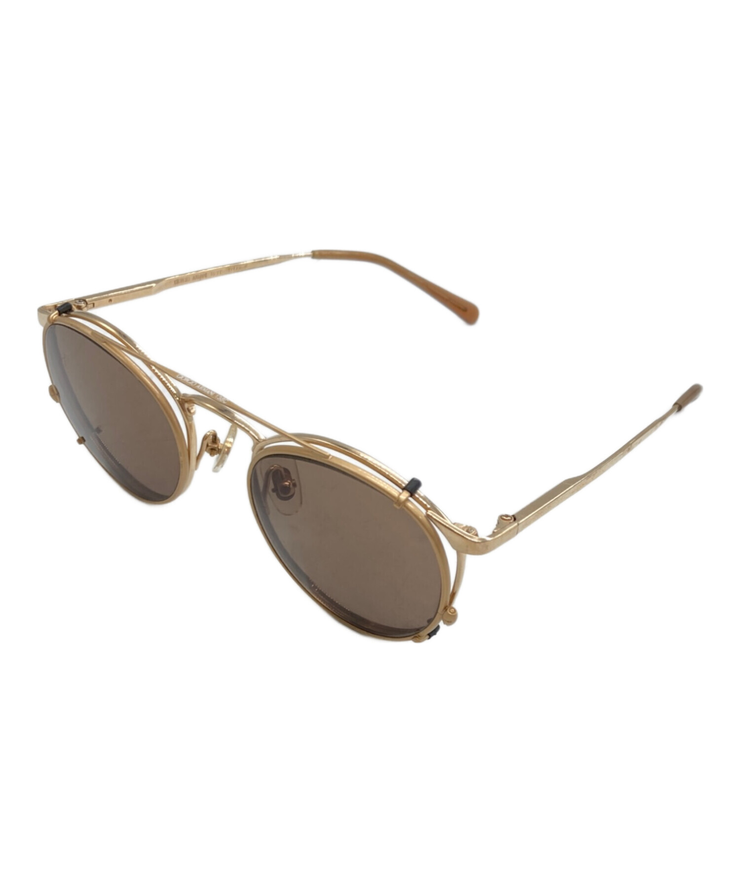 イタリア製 Giorgio Armani アルマーニ サングラス ゴールド 金 中古・古着通販】GIORGIO ARMANI (ジョルジョアルマーニ) Clip On