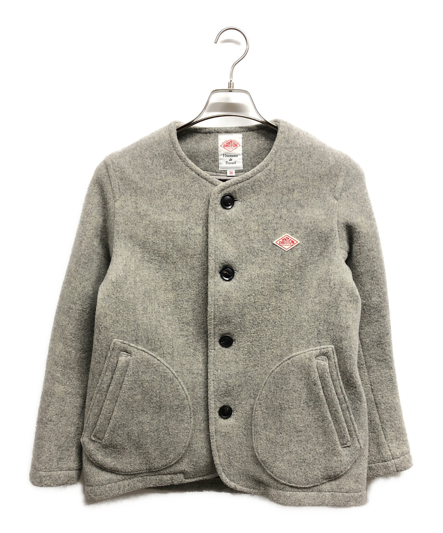 中古・古着通販】DANTON (ダントン) ウールモッサーノーカラーコート