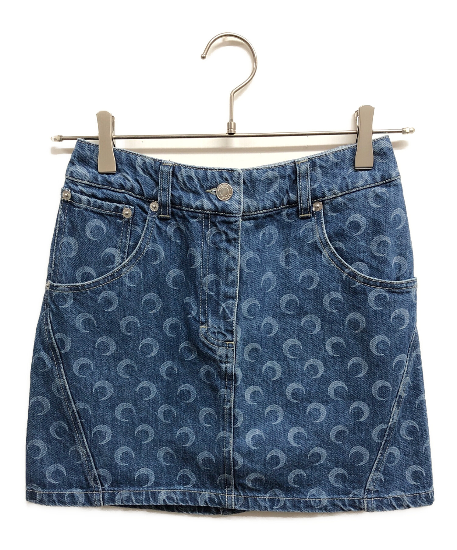 公式サイトは売切！MARINE SERRE ムーンプリント　デニムミニスカート 公式サイトは売切！MARINE SERRE ムーンプリント デニムミニスカート