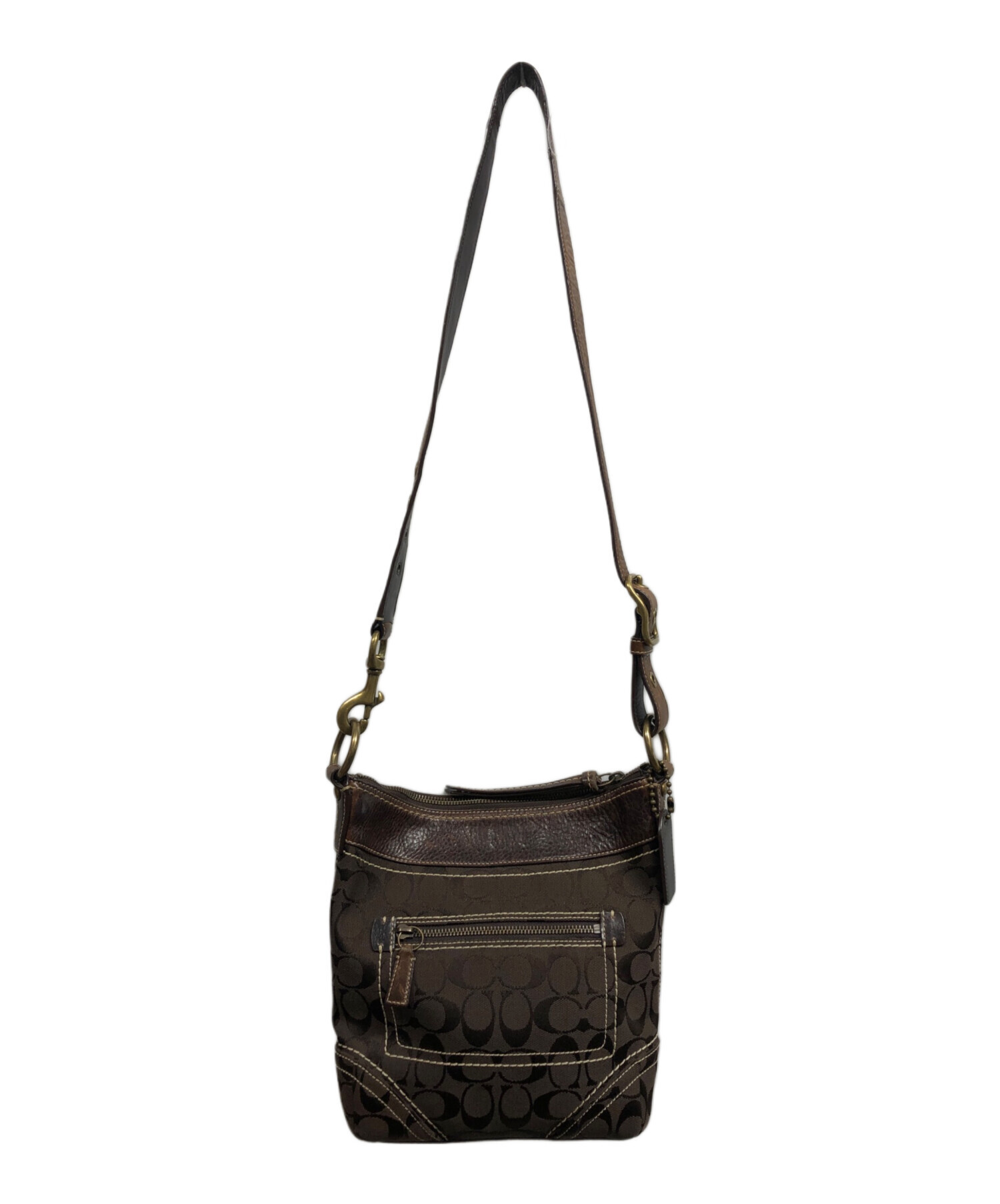 中古・古着通販】COACH (コーチ) ショルダーバッグ ブラウン｜ブランド
