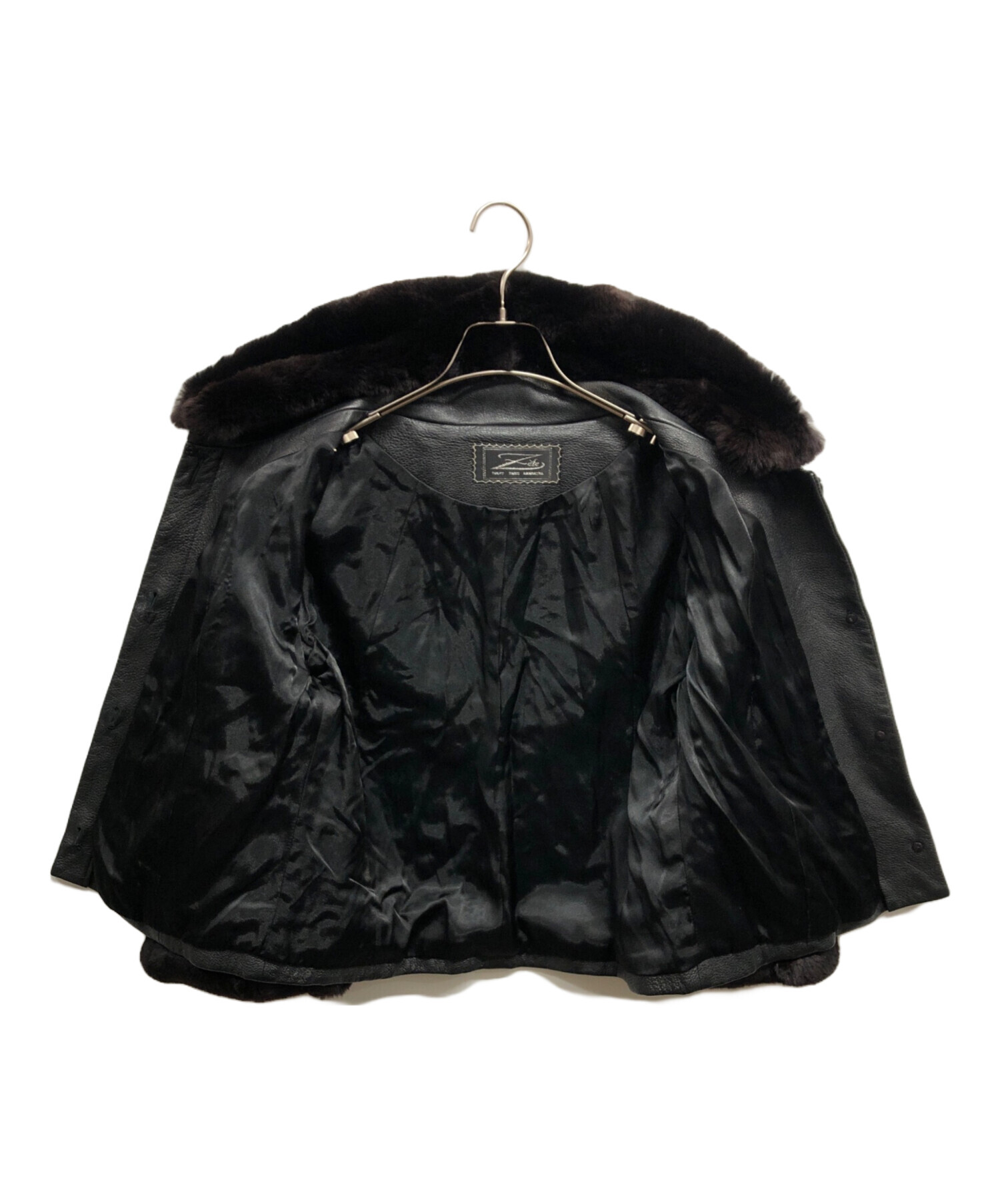 中古・古着通販】ZELE PARIS (ゼルパリ) レザージャケット ブラック 