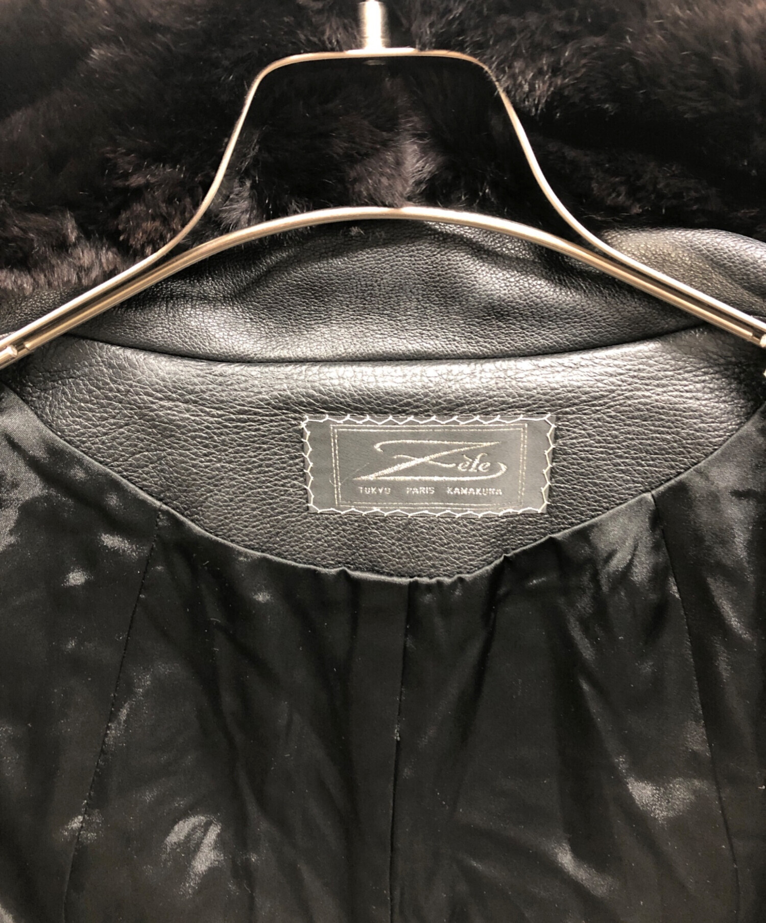 中古・古着通販】ZELE PARIS (ゼルパリ) レザージャケット ブラック 