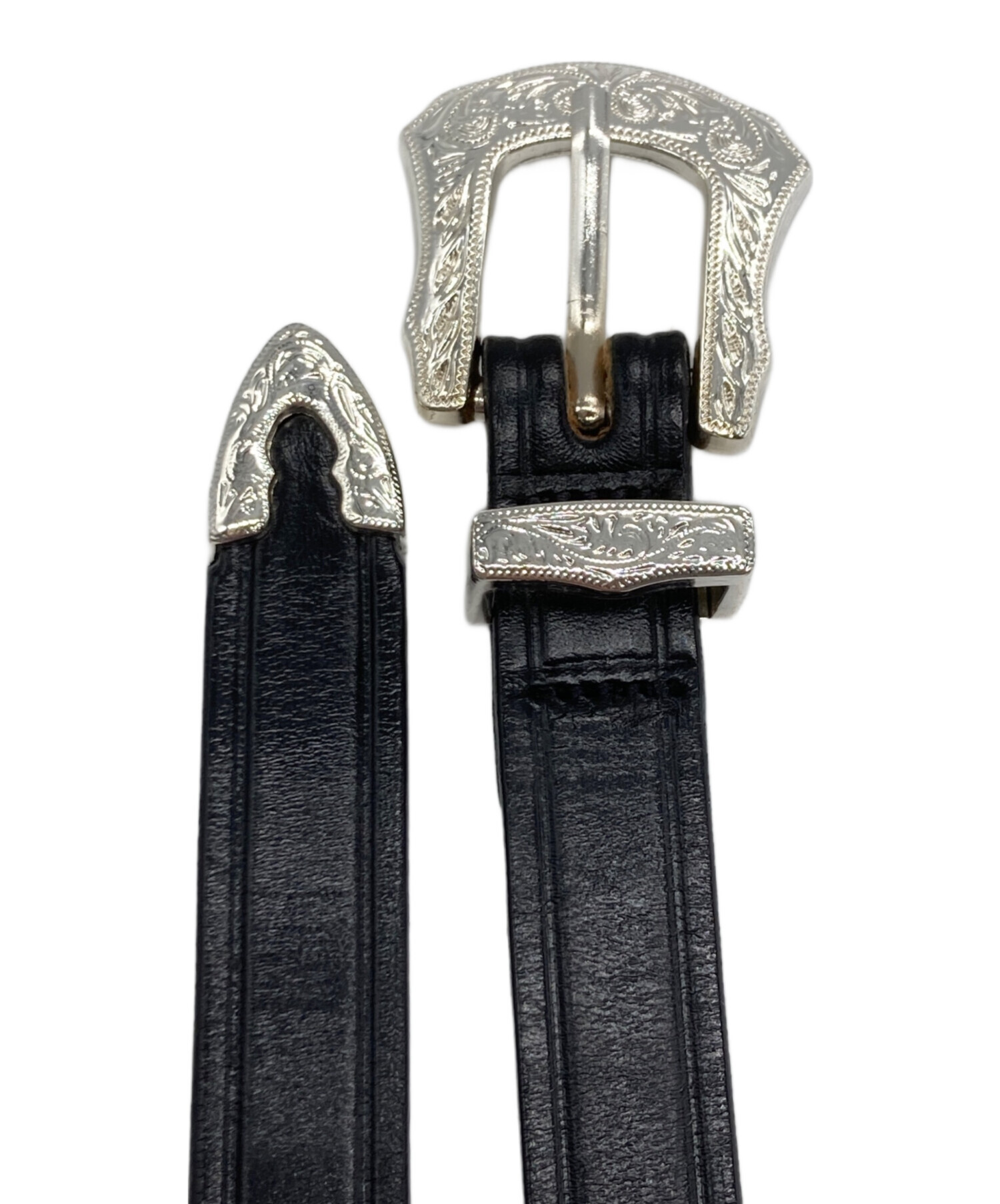 中古・古着通販】TORY LEATHER (トリーレザー) レザーベルト ブラック