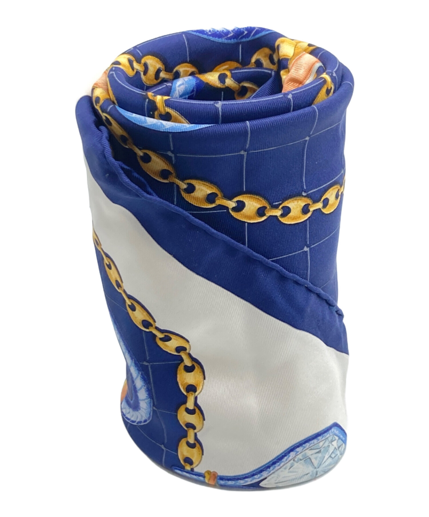 中古・古着通販】Cartier (カルティエ) シルクスカーフ ブルー