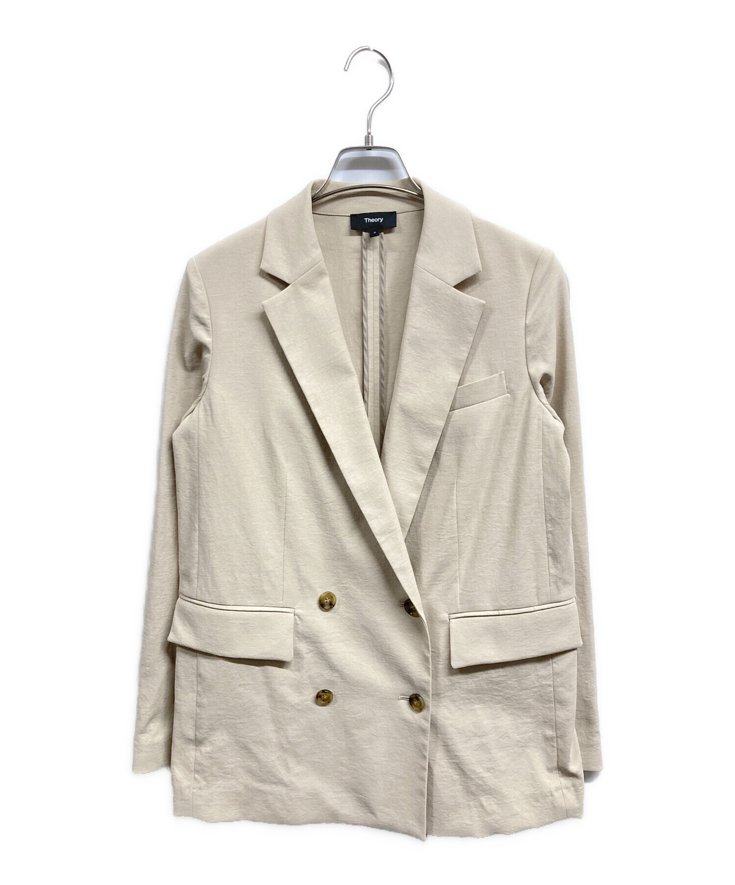 中古・古着通販】theory (セオリー) ダブルジャケット ベージュ