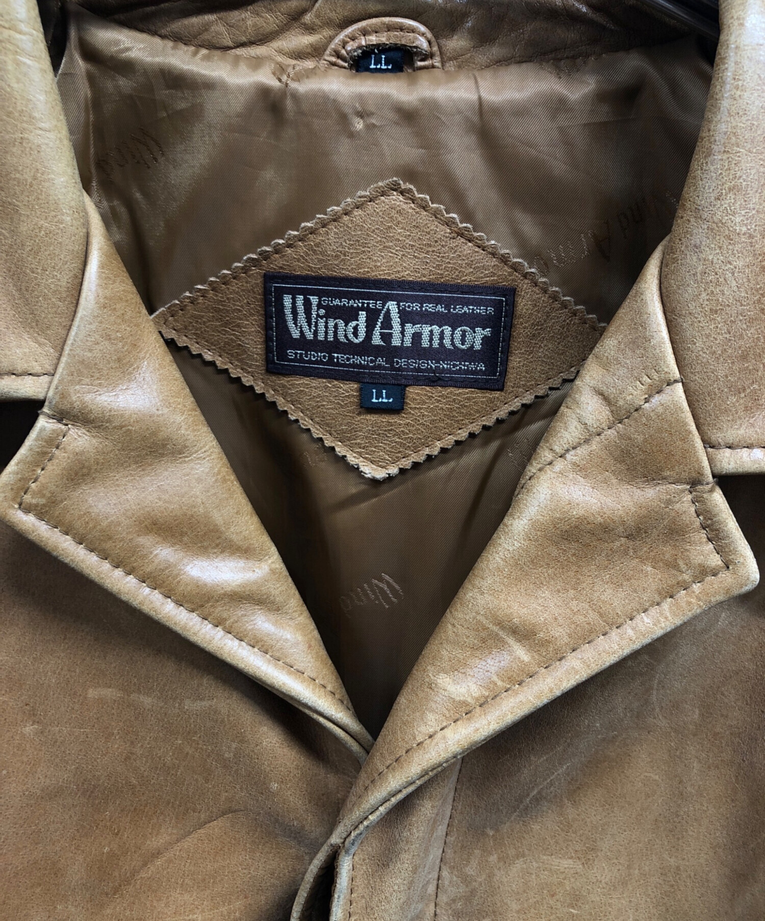 中古・古着通販】Wind Armor (ウィンドアーマー) レザーカーコート