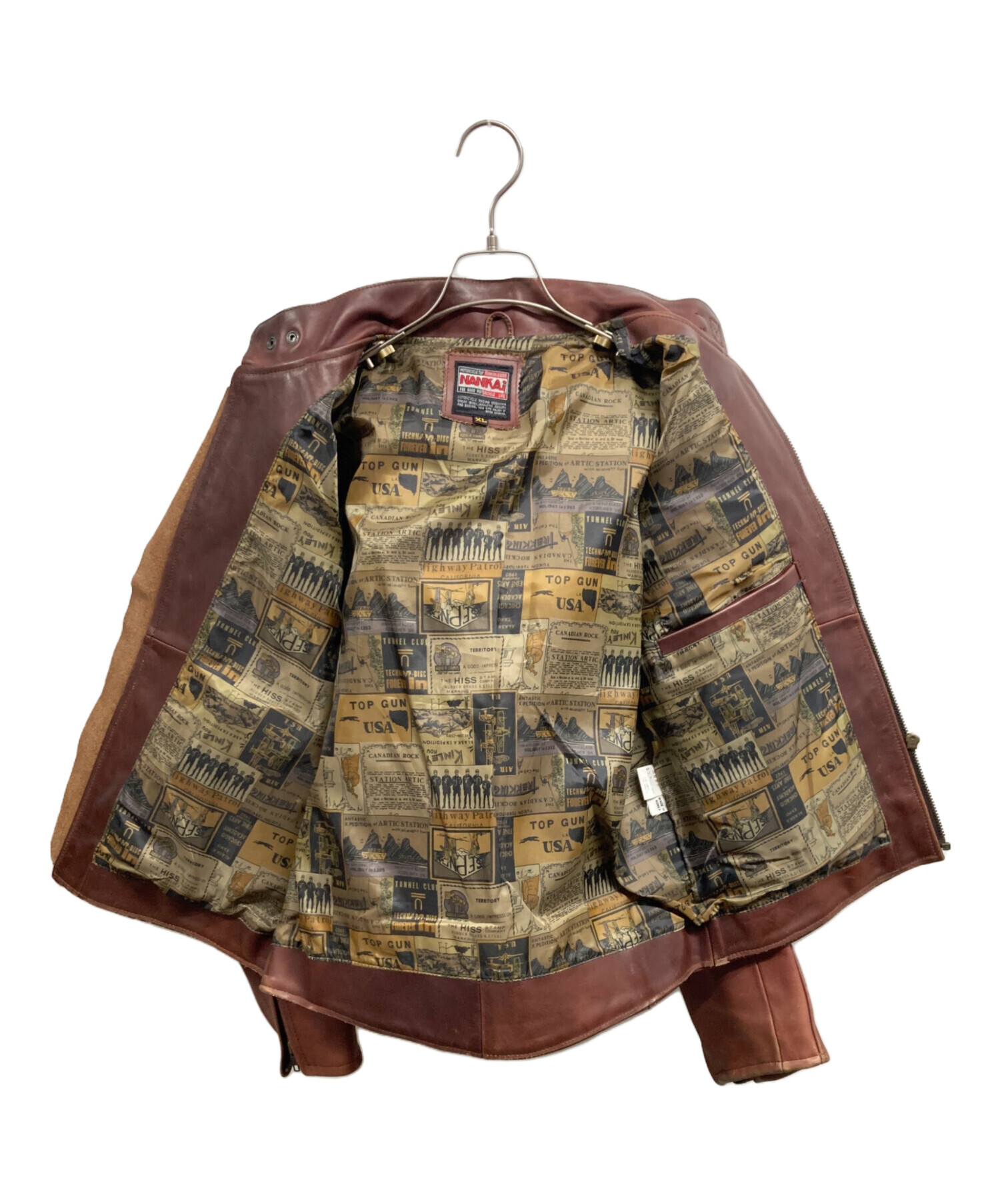 中古・古着通販】NANKAI (ナンカイ) レザージャケット ブラウン サイズ