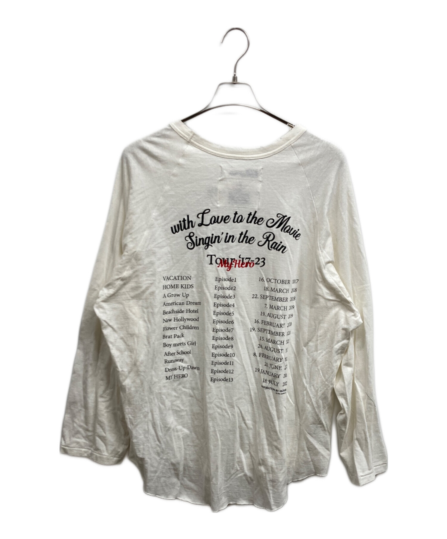 中古・古着通販】DAIRIKU (ダイリク) “Tour“ Big Raglan Tee ホワイト