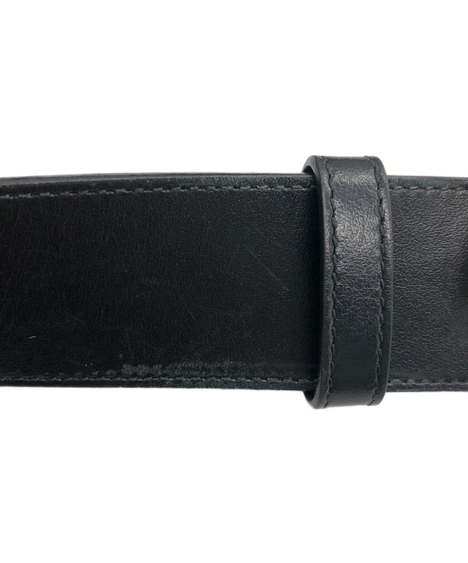 中古・古着通販】GUCCI (グッチ) GGマーモントレザーベルト ブラック