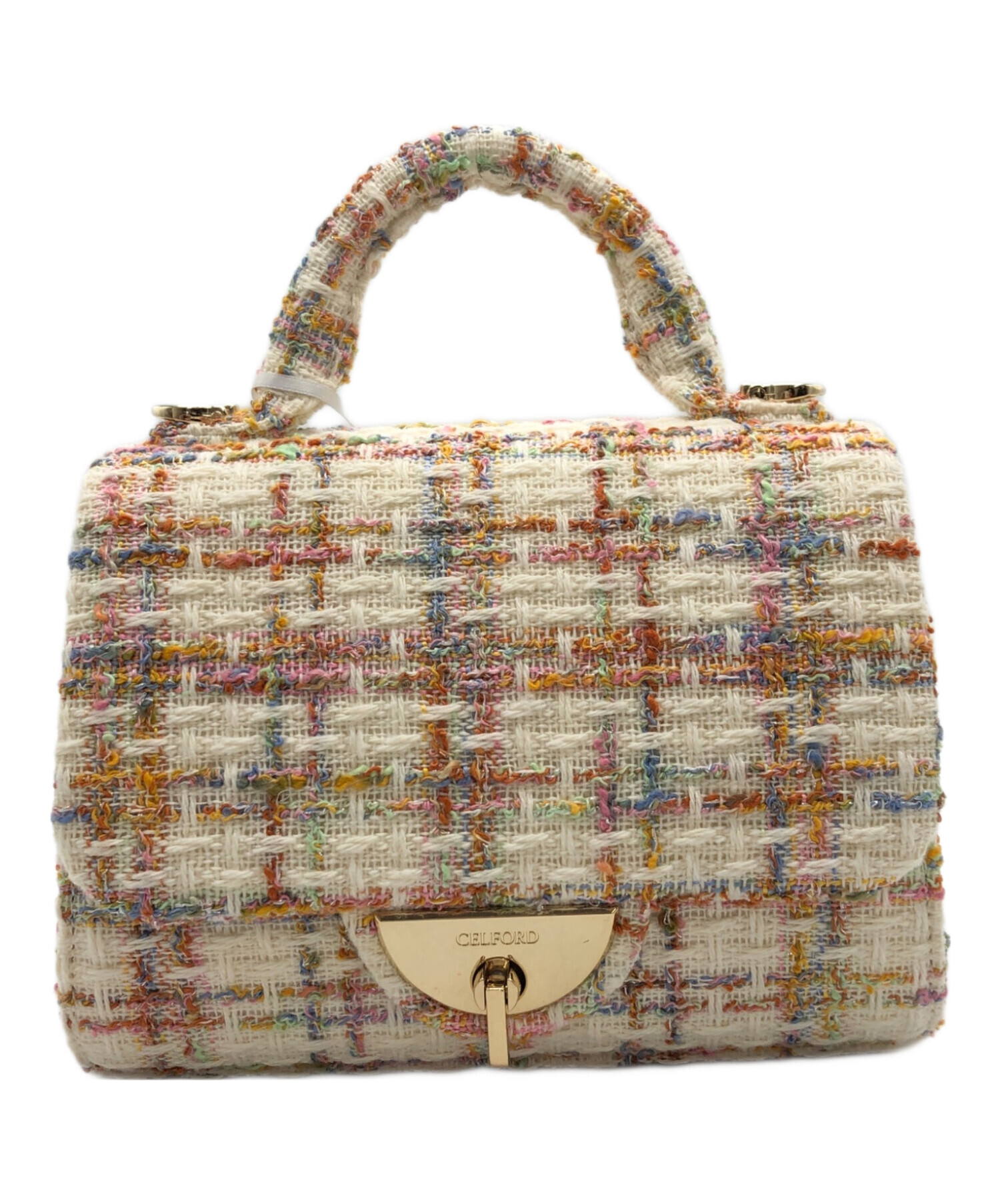 中古・古着通販】CELFORD (セルフォード) ツイードミニハンドバッグ 