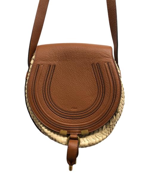 chloe マーシー　ラフィア&レザー　クロスボディバッグ 中古・古着通販】Chloe (クロエ) マーシーラフィアクロスボディバッグ