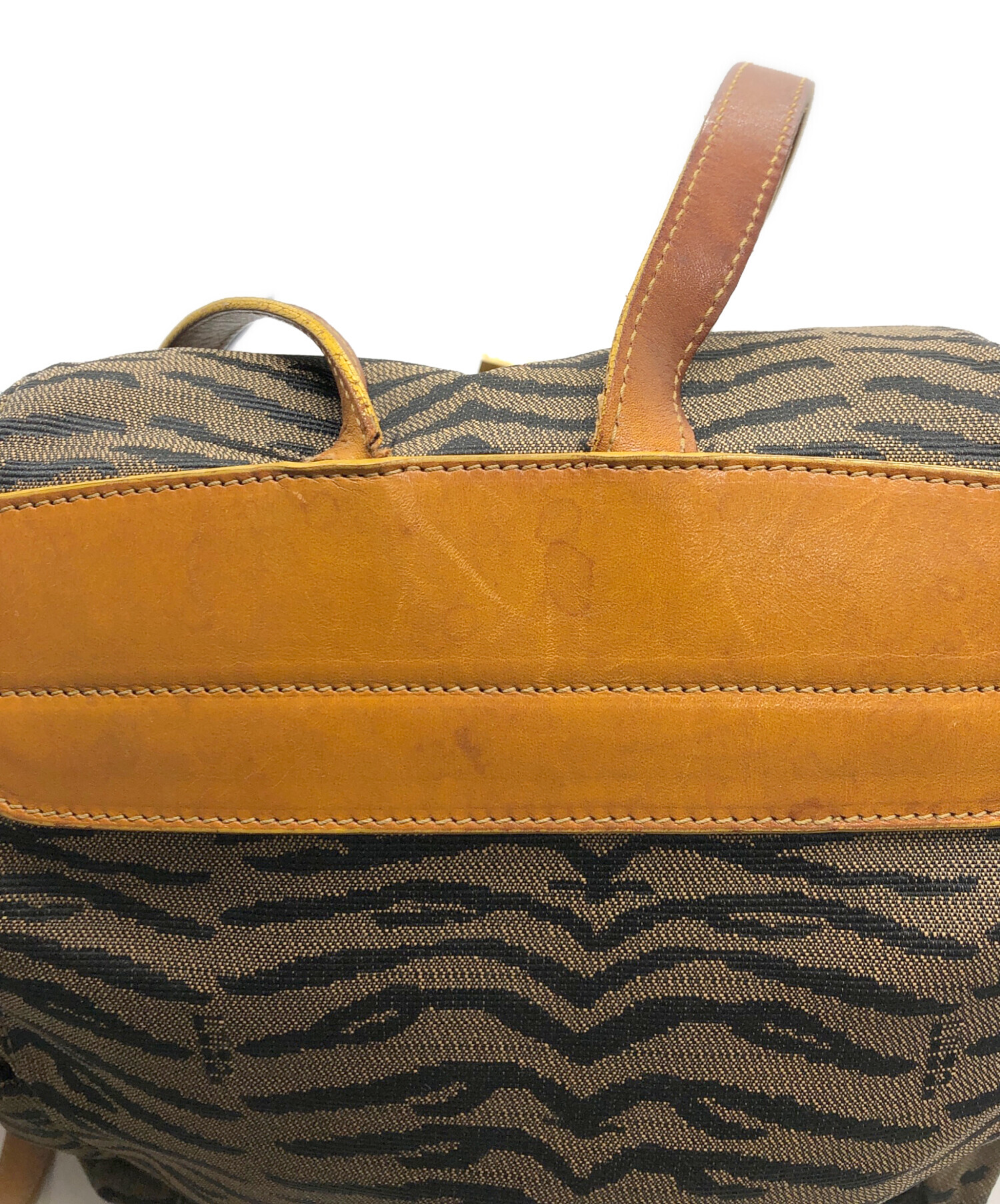 中古・古着通販】FENDI (フェンディ) ゼブラ柄バックパック ブラウン 