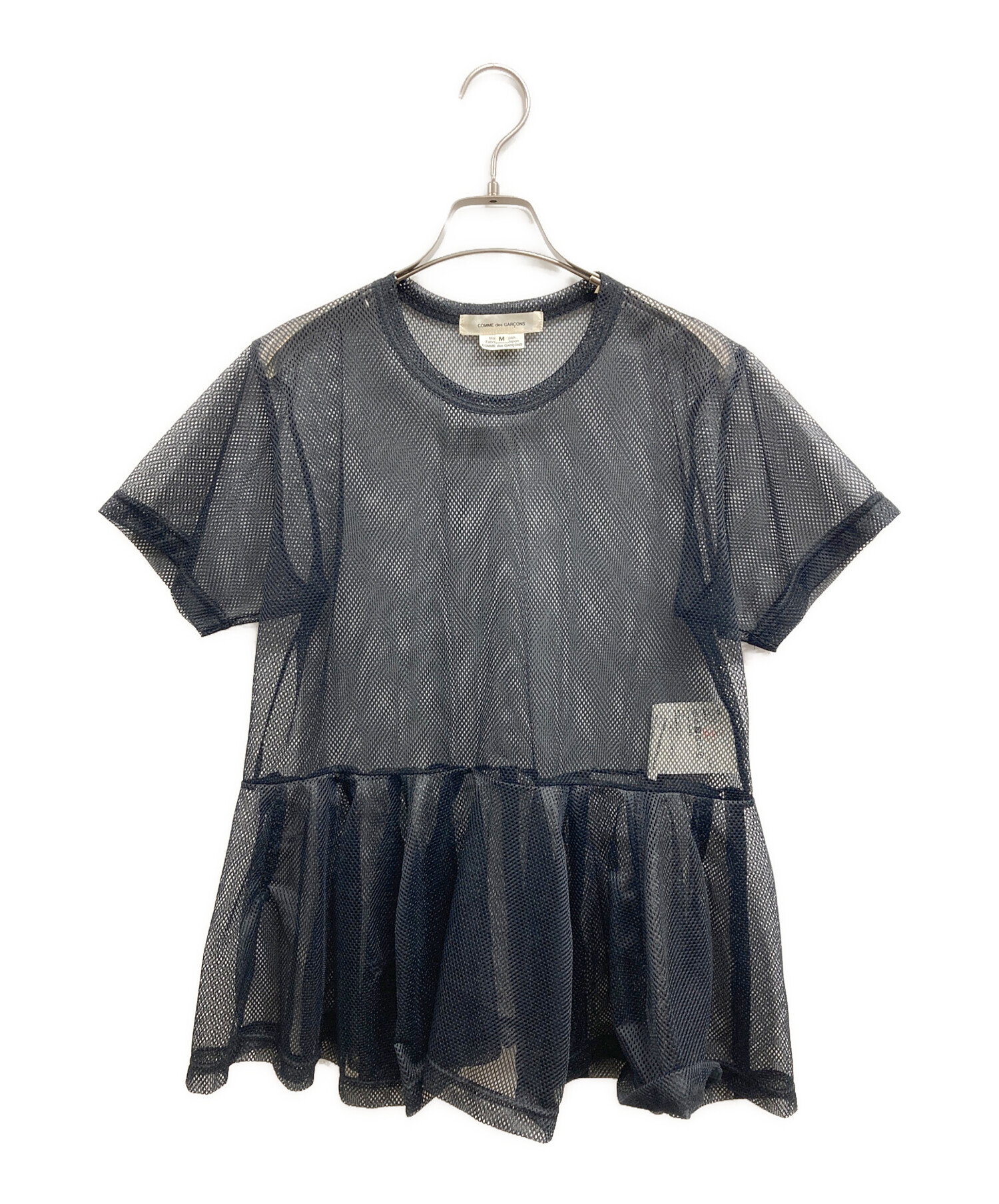 COMME des GARCONS メッシュ ペプラム 半袖 Tシャツ M 中古・古着通販】COMME des GARCONS (コムデギャルソン) メッシュ