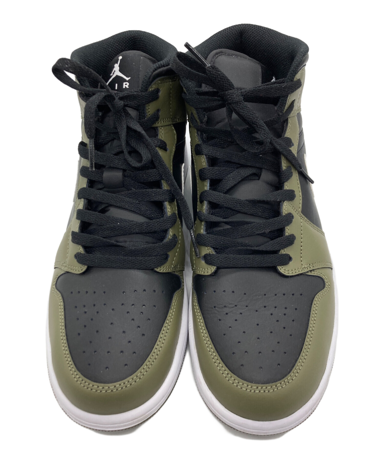 NIKE ナイキ スニーカー 29cm カーキx黒 【古着】【中古】 中古・古着通販】NIKE (ナイキ) AIR JORDAN 1 MID ハイカット