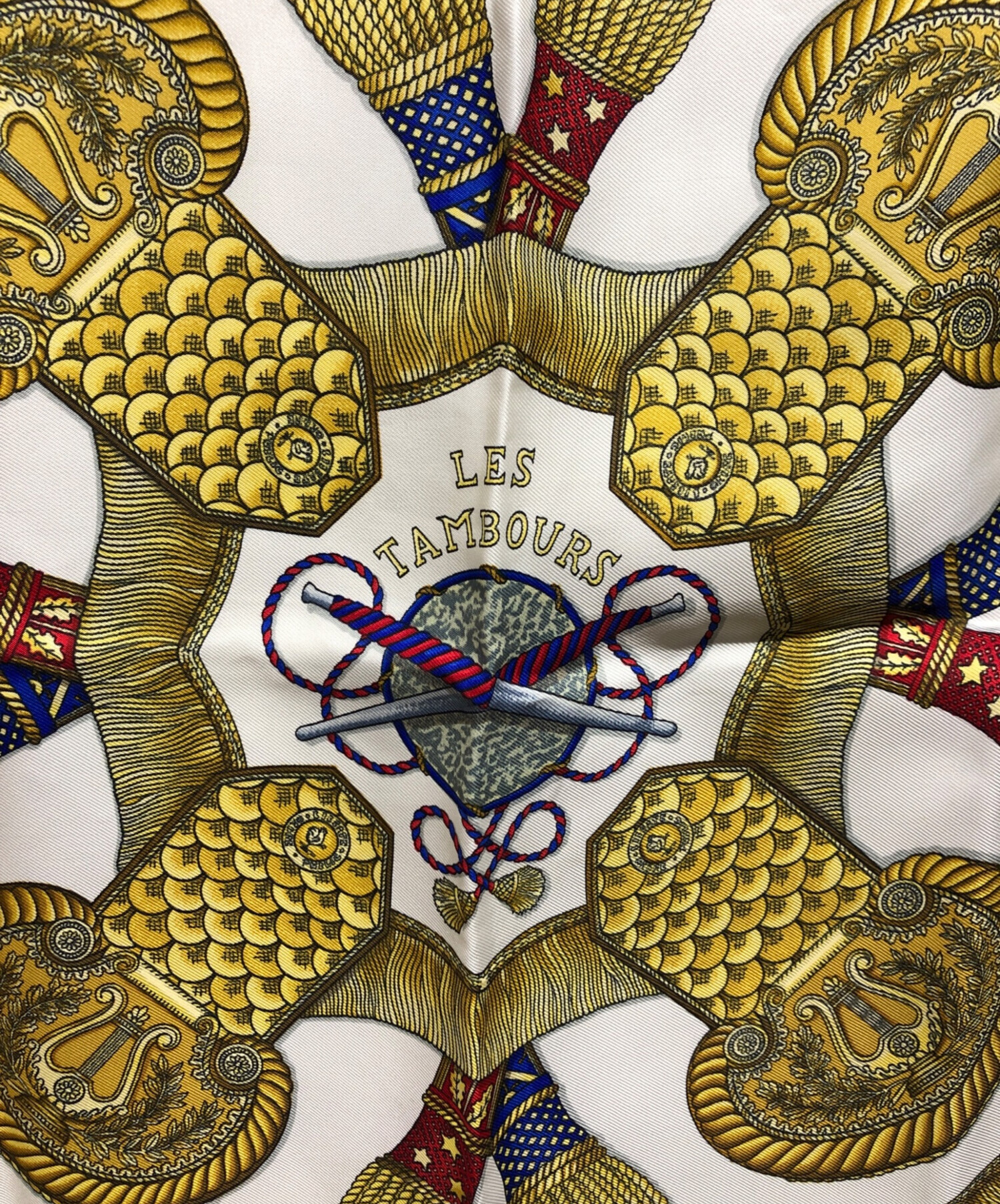 中古・古着通販】HERMES (エルメス) シルクスカーフ ブルー｜ブランド