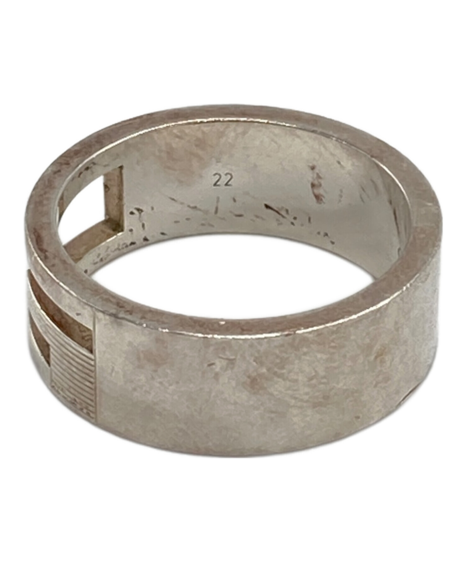 中古・古着通販】GUCCI (グッチ) ブランデッドGリング シルバー サイズ