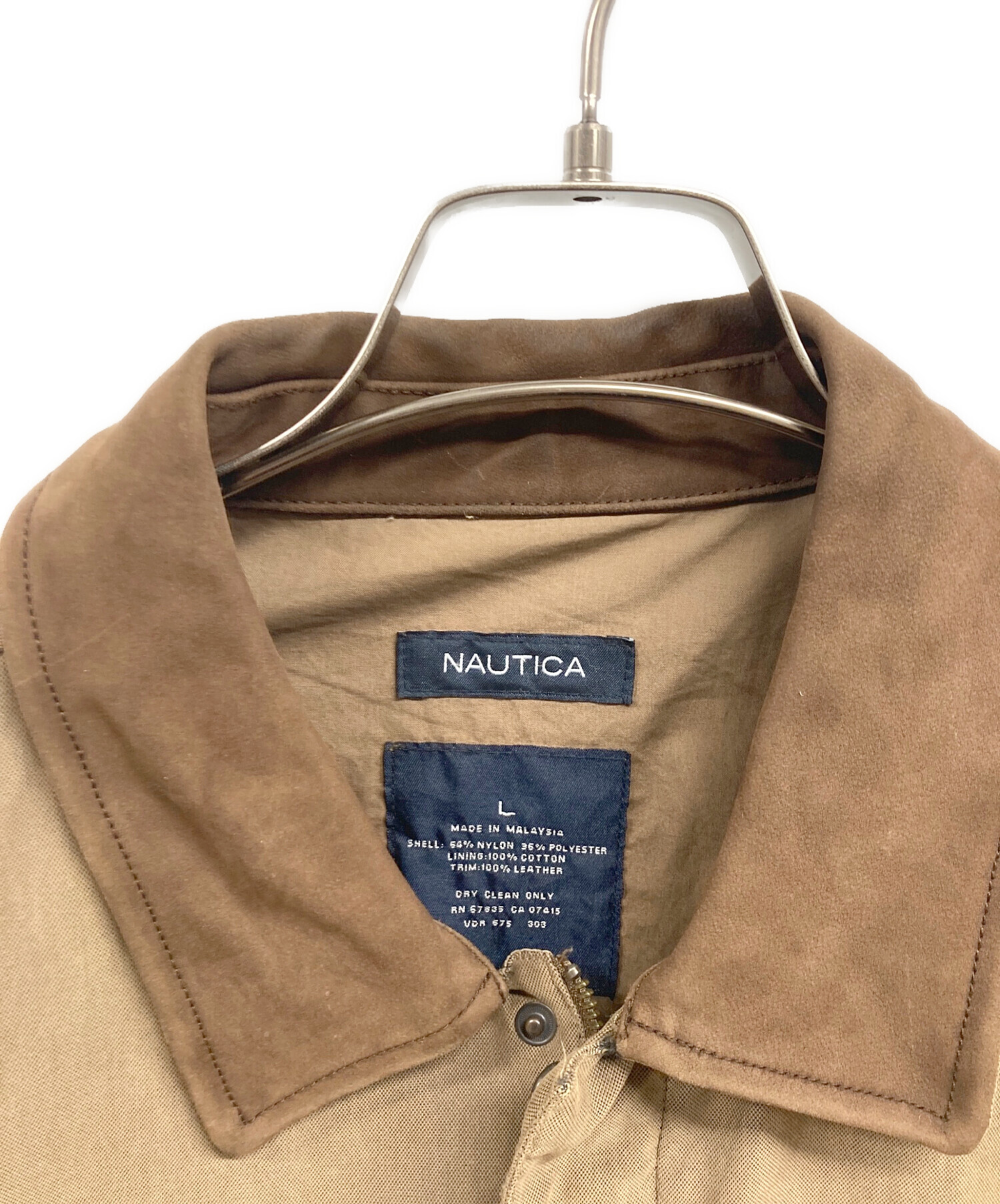 中古・古着通販】NAUTICA (ノーティカ) レザーカラージップアップ