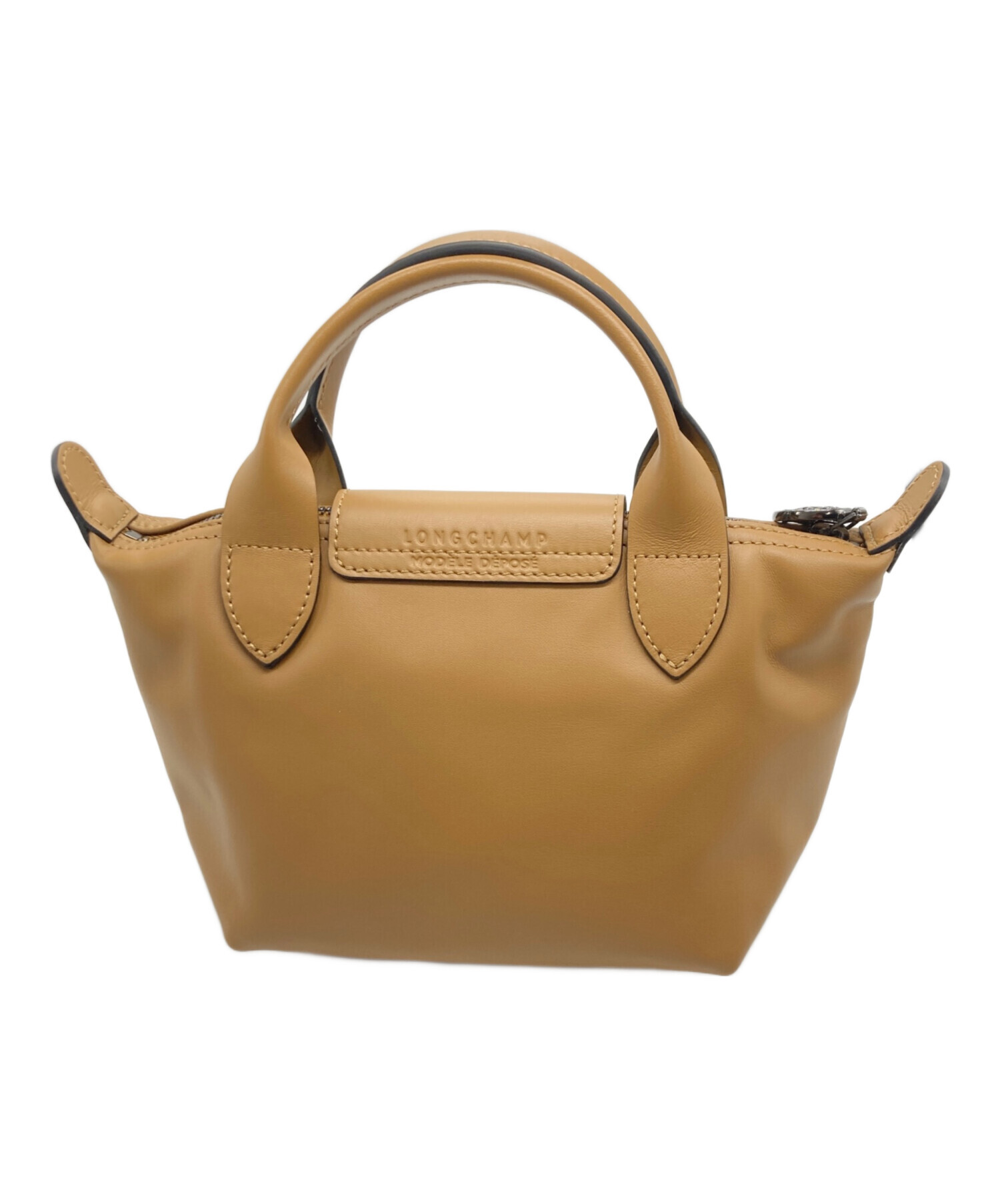 LONGCHAMP ロンシャン かごバッグ - ベージュ系 【古着】【中古】 中古・古着通販】LONGCHAMP (ロンシャン) カゴトートバッグ ベージュ
