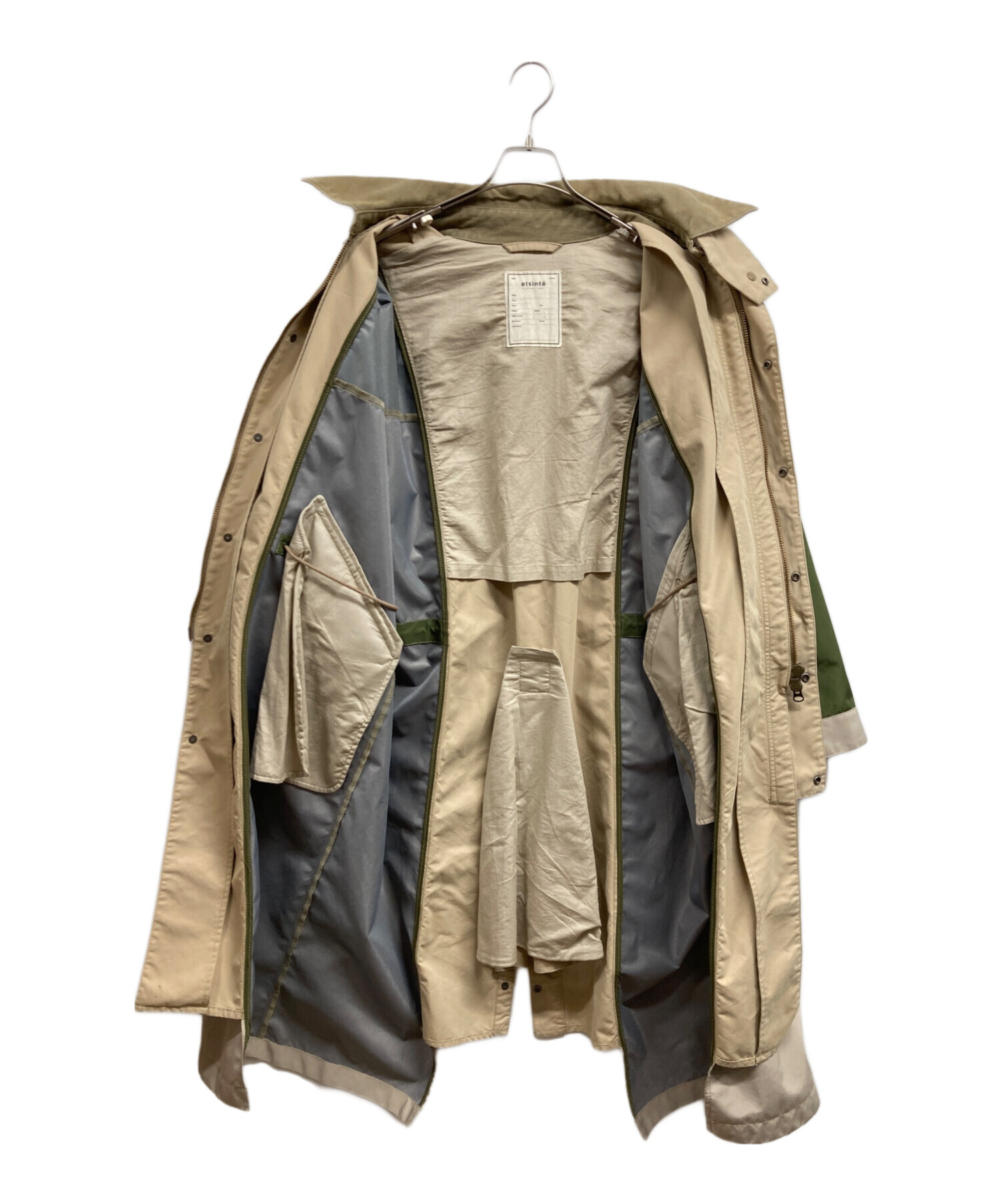 中古・古着通販】etsinta (エシンタ) リメイクロングワークコート