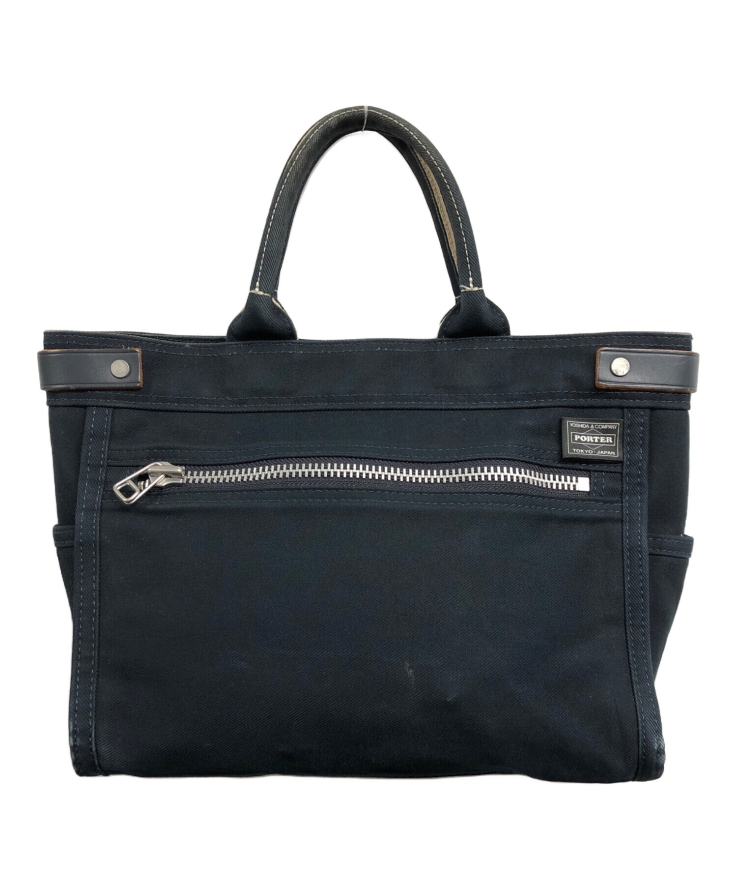 中古・古着通販】PORTER (ポーター) キャンバストートバッグ ネイビー