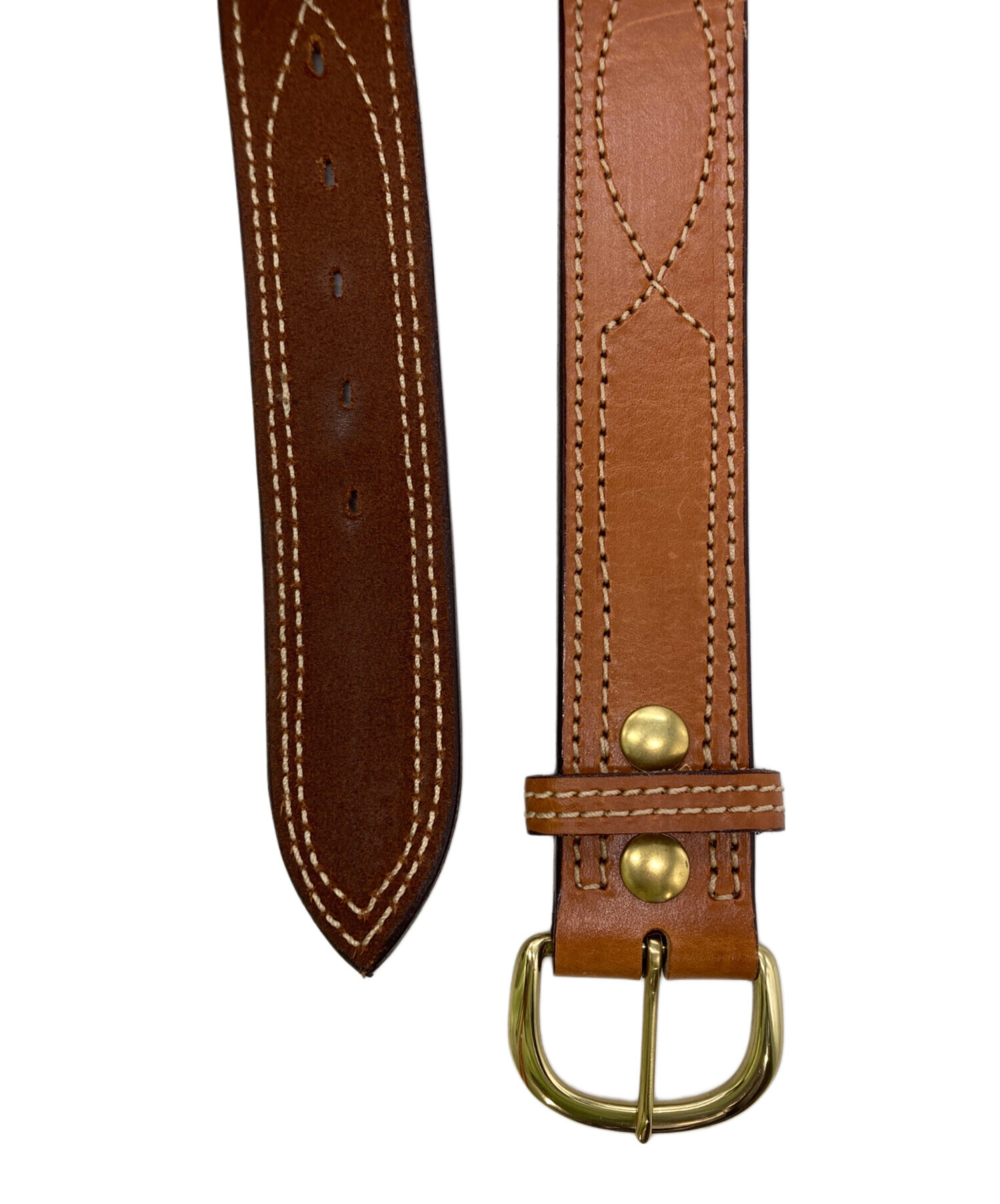 中古・古着通販】BIANCHI (ビアンキ) Stitched Beltレザーベルト