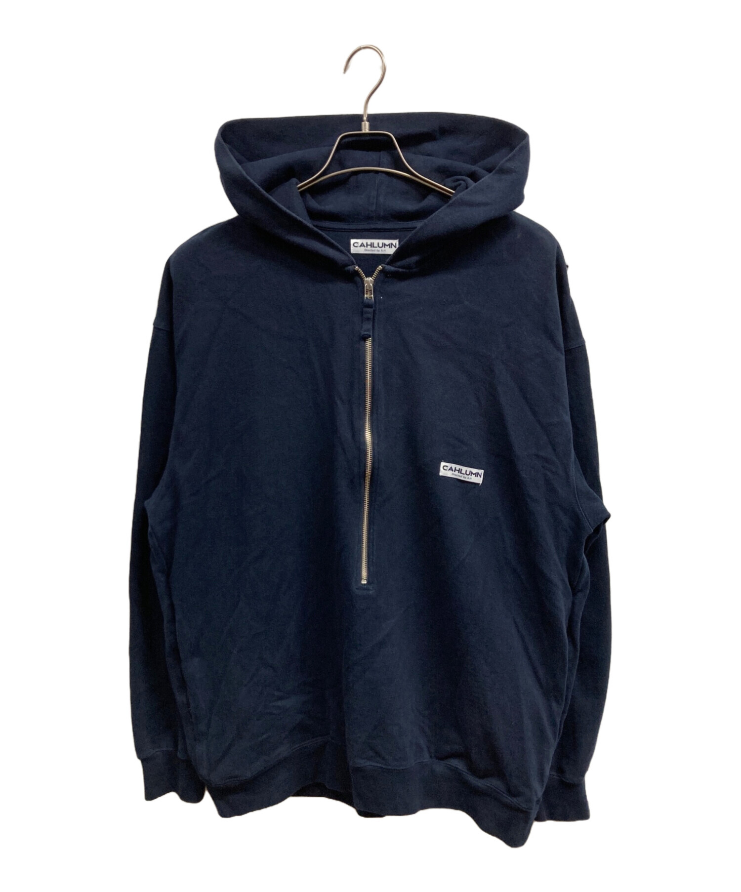 中古・古着通販】CAHLUMN (カウラム) ハーフジップパーカー ネイビー