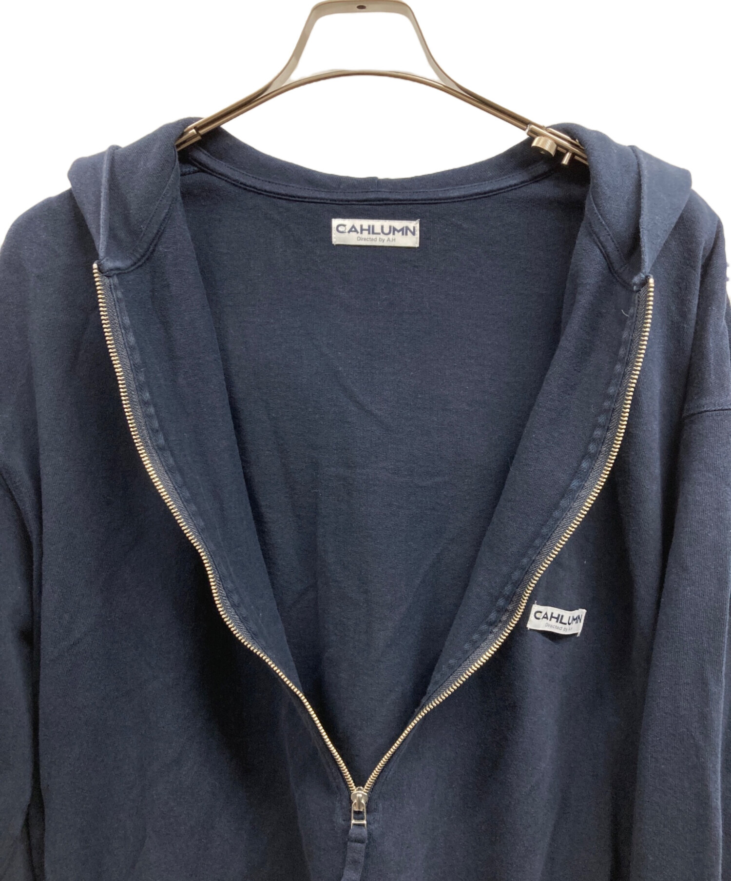 中古・古着通販】CAHLUMN (カウラム) ハーフジップパーカー ネイビー
