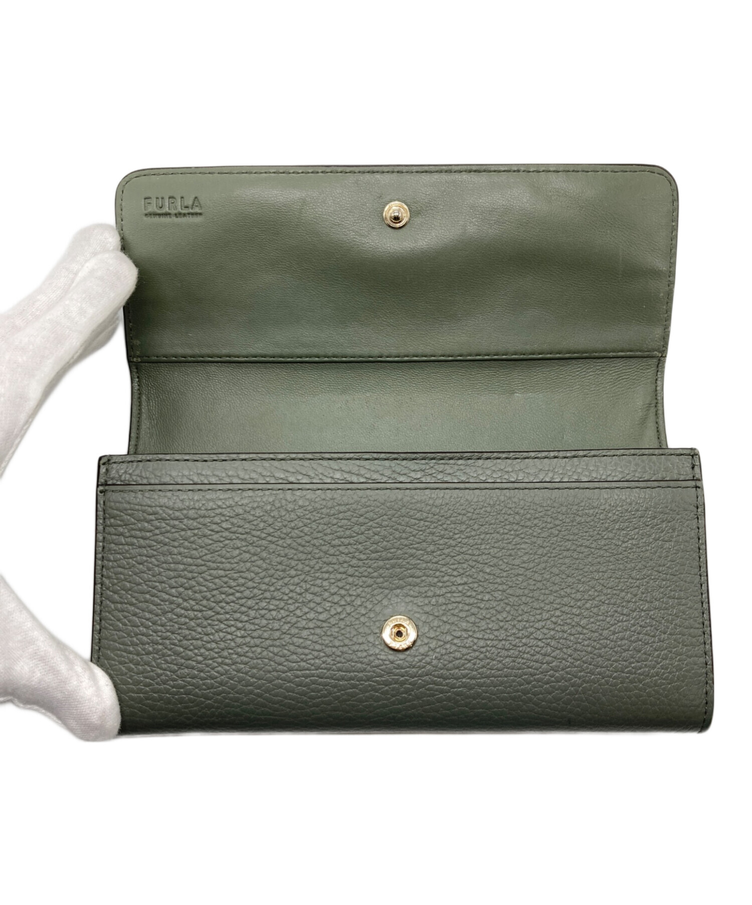 中古・古着通販】FURLA (フルラ) 長財布 グレー｜ブランド・古着通販