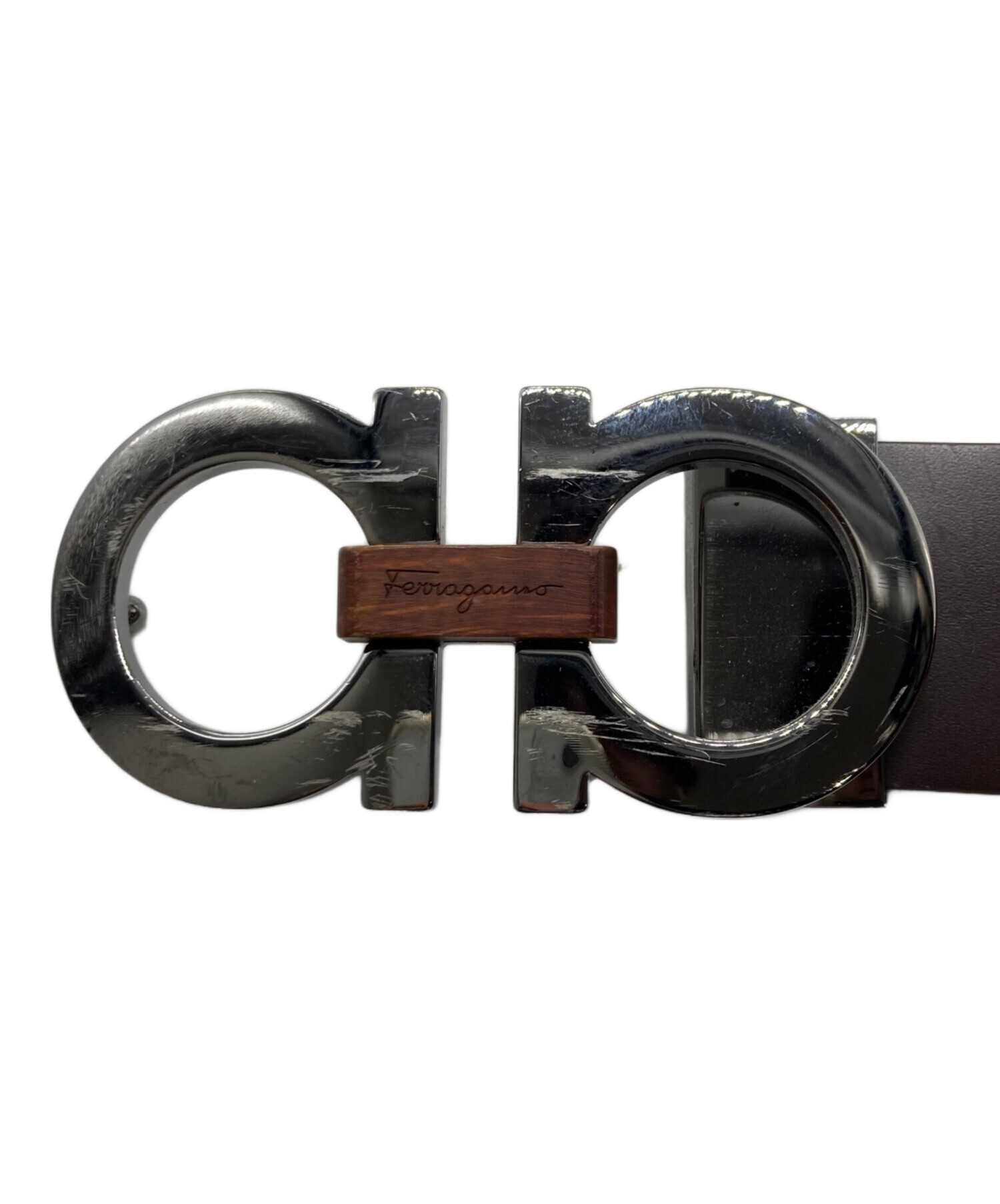 中古・古着通販】Ferragamo (フェラガモ) ガンチーニ レザーベルト 中古・古着通販】Ferragamo (フェラガモ) ガンチーニ レザーベルト
