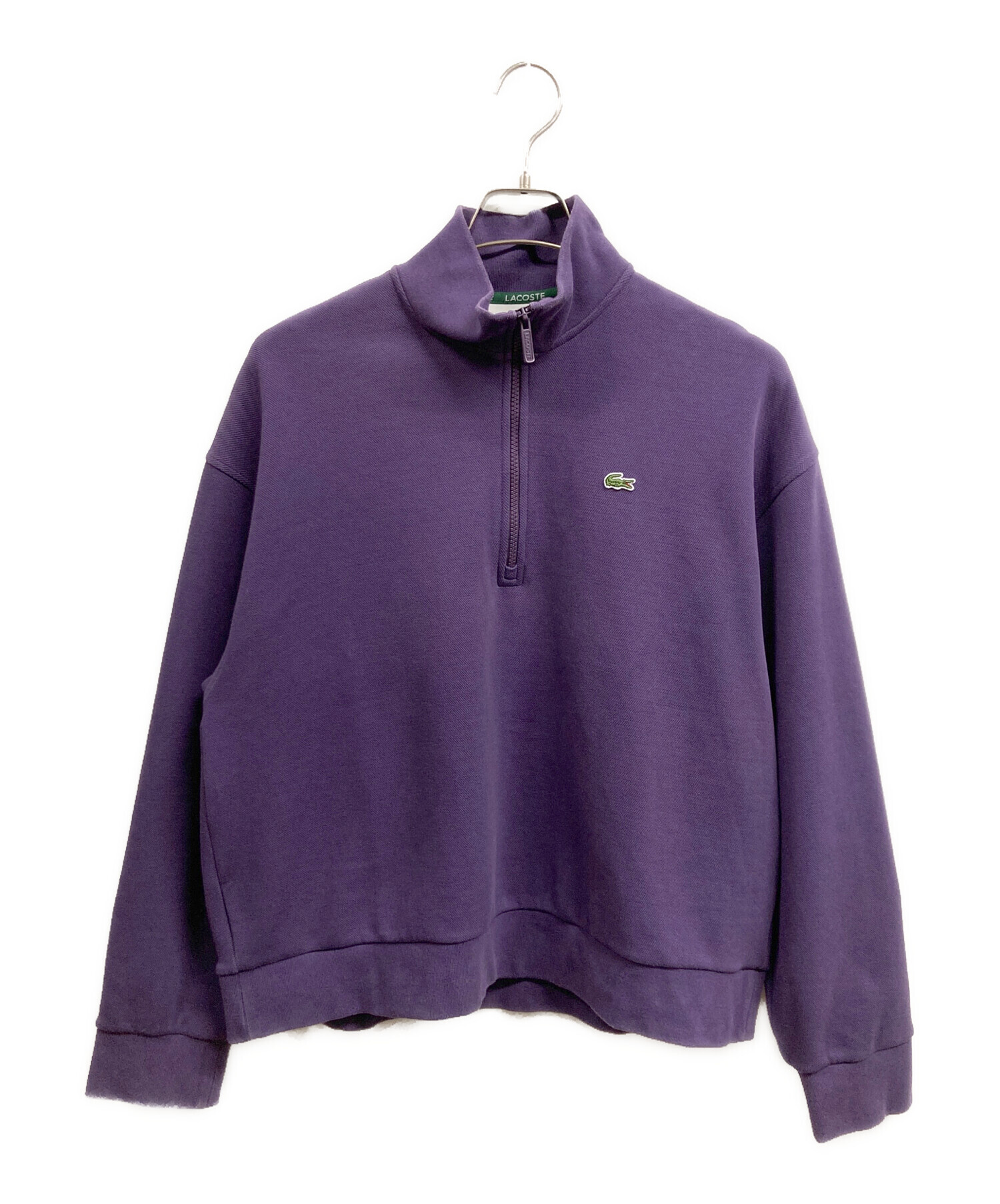 中古・古着通販】LACOSTE (ラコステ) ハーフジップスウェット パープル
