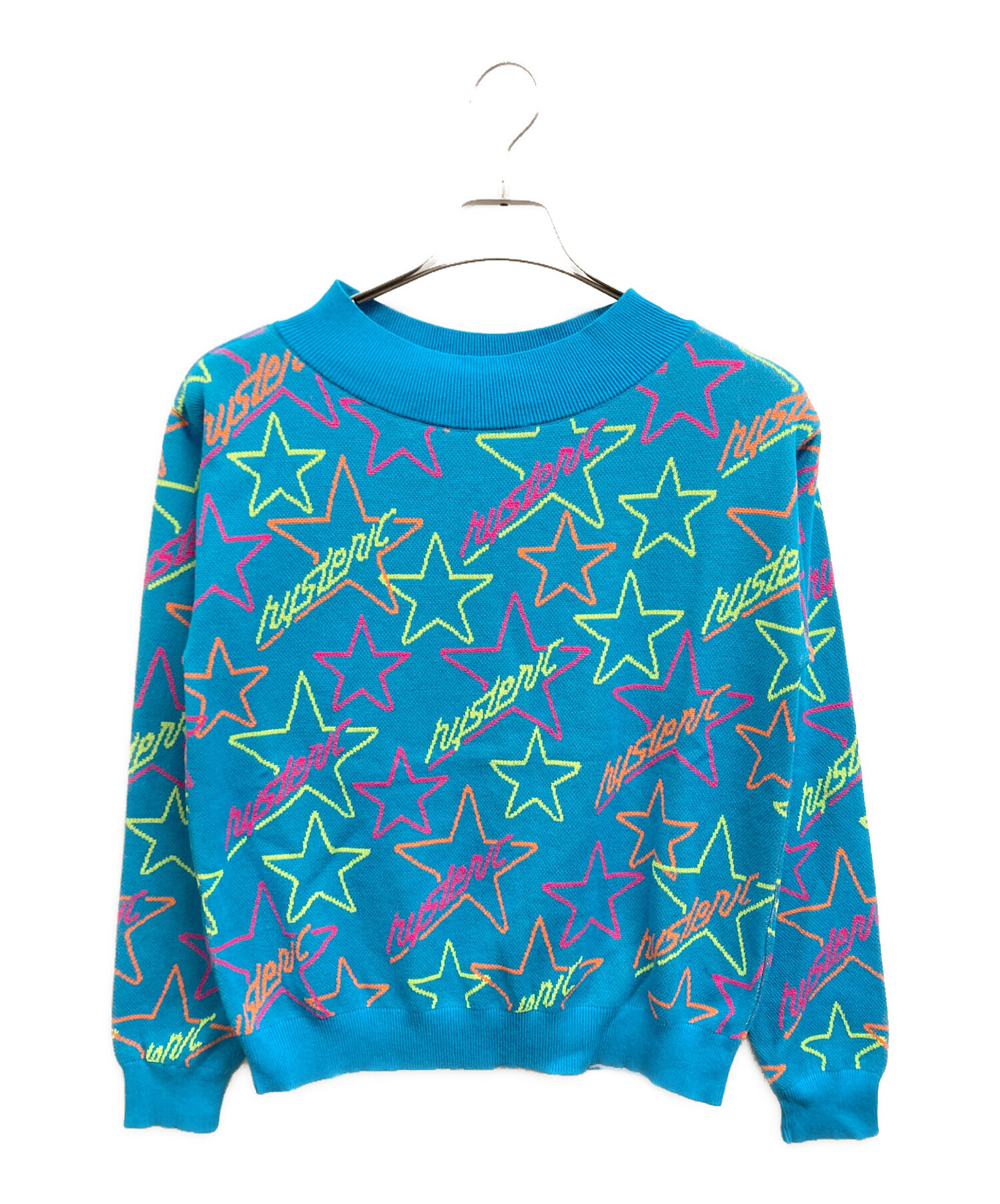 a5757 ヒステリックグラマー　人気　Tシャツ　袖ニット　カジュアル　古着　F 中古・古着通販】Hysteric Glamour (ヒステリックグラマー) 総柄ニット