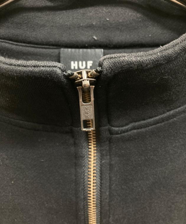 中古・古着通販】HUF (ハフ) ハーフジップスウェット ブラック サイズ