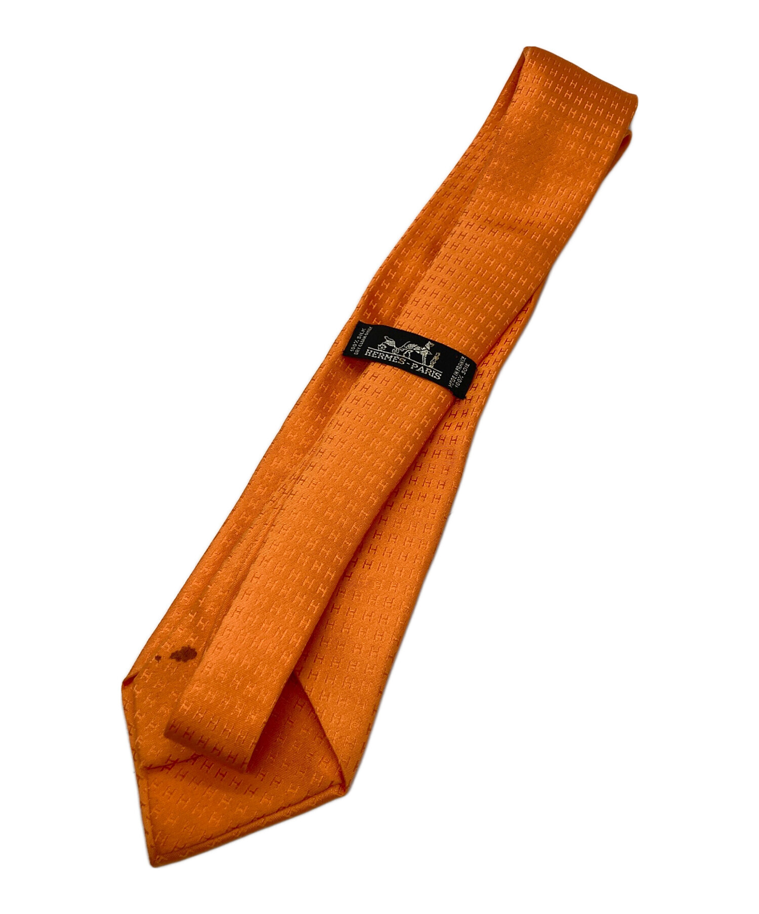 中古・古着通販】HERMES (エルメス) ネクタイ オレンジ サイズ:不明