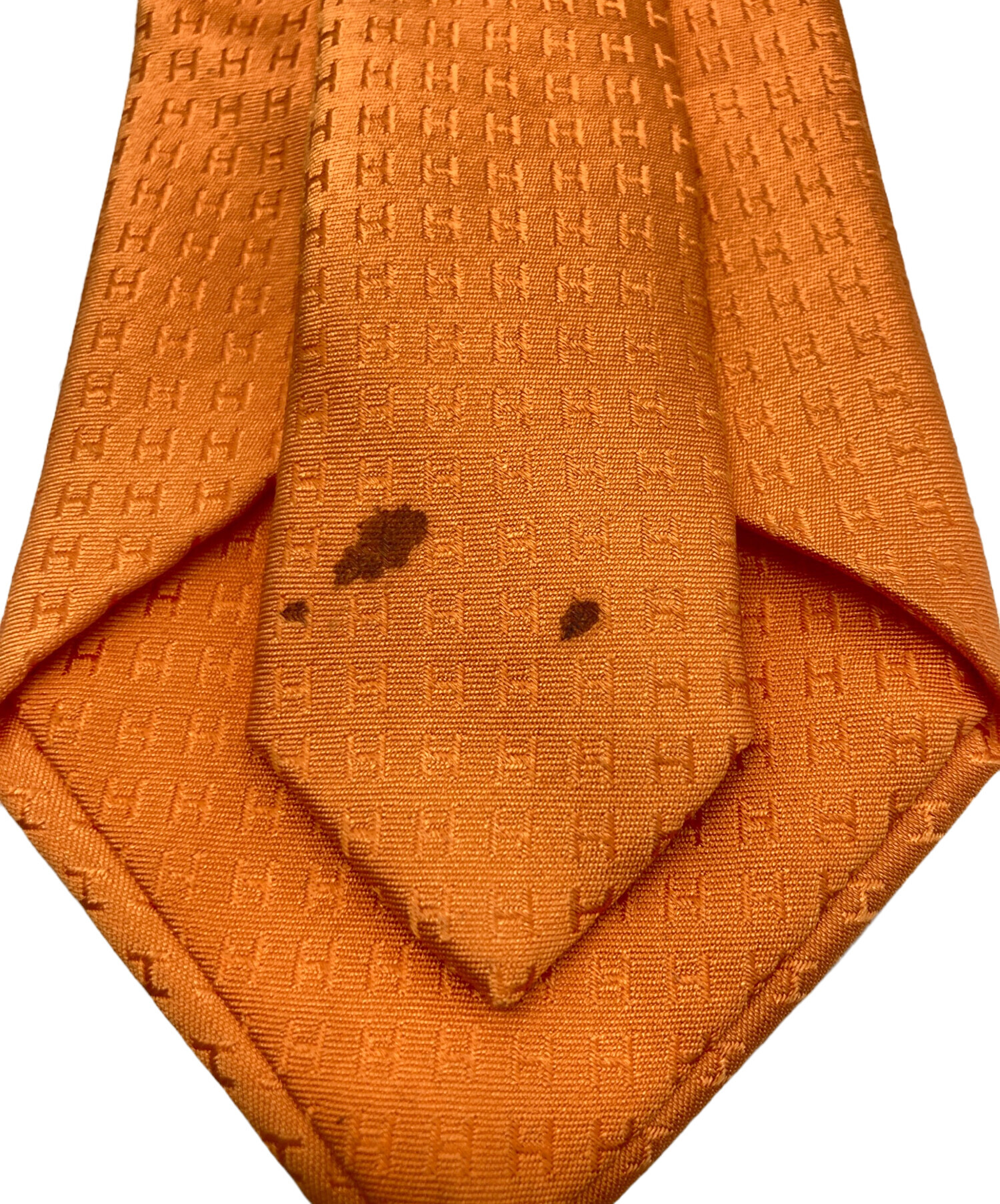 中古・古着通販】HERMES (エルメス) ネクタイ オレンジ サイズ:不明