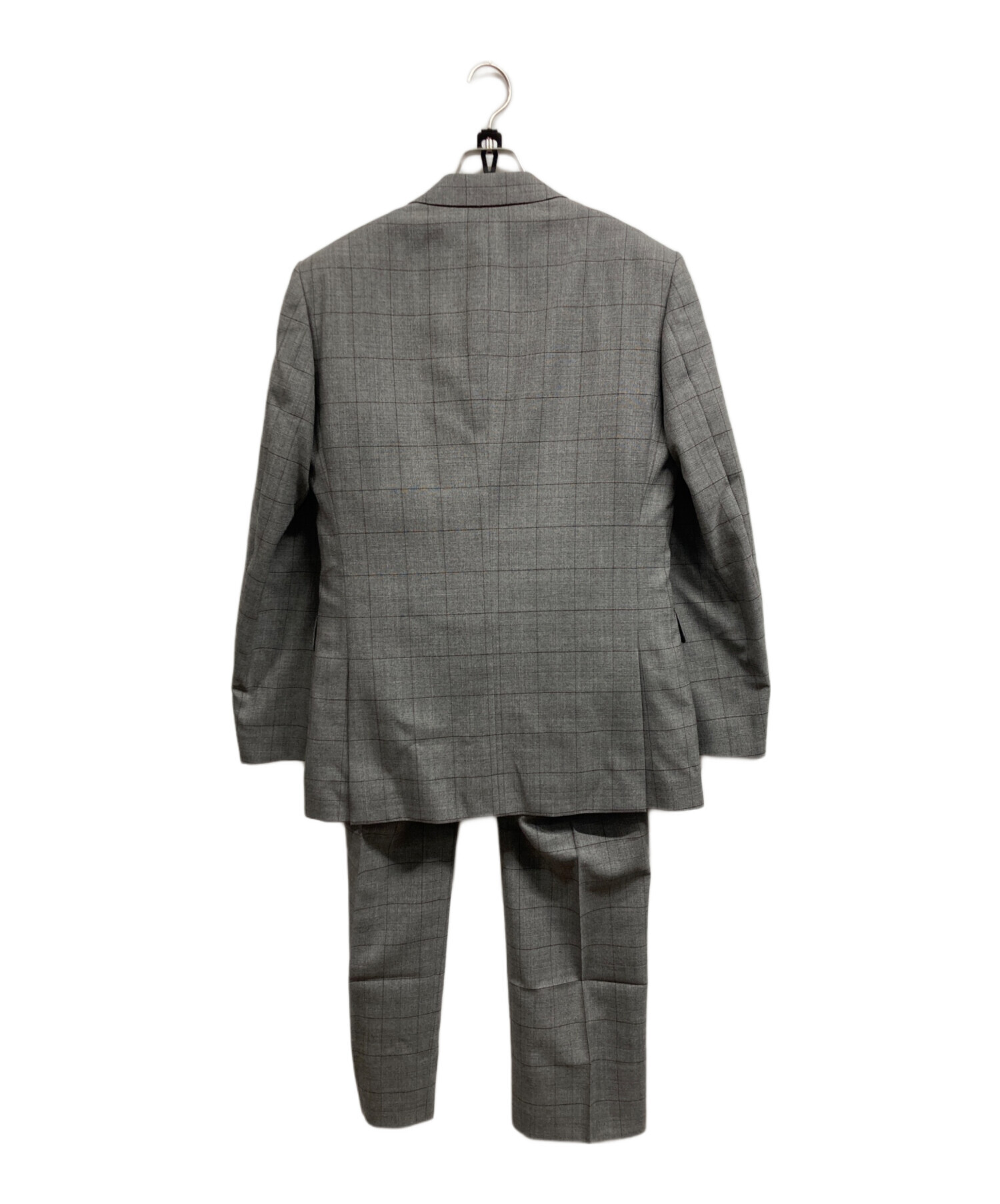 美品✨TAKEO KIKUCHI 3ピースセットアップ スーツ グレー ボルドー 中古・古着通販】TAKEO KIKUCHI (タケオキクチ) 3ピーススーツ グレー