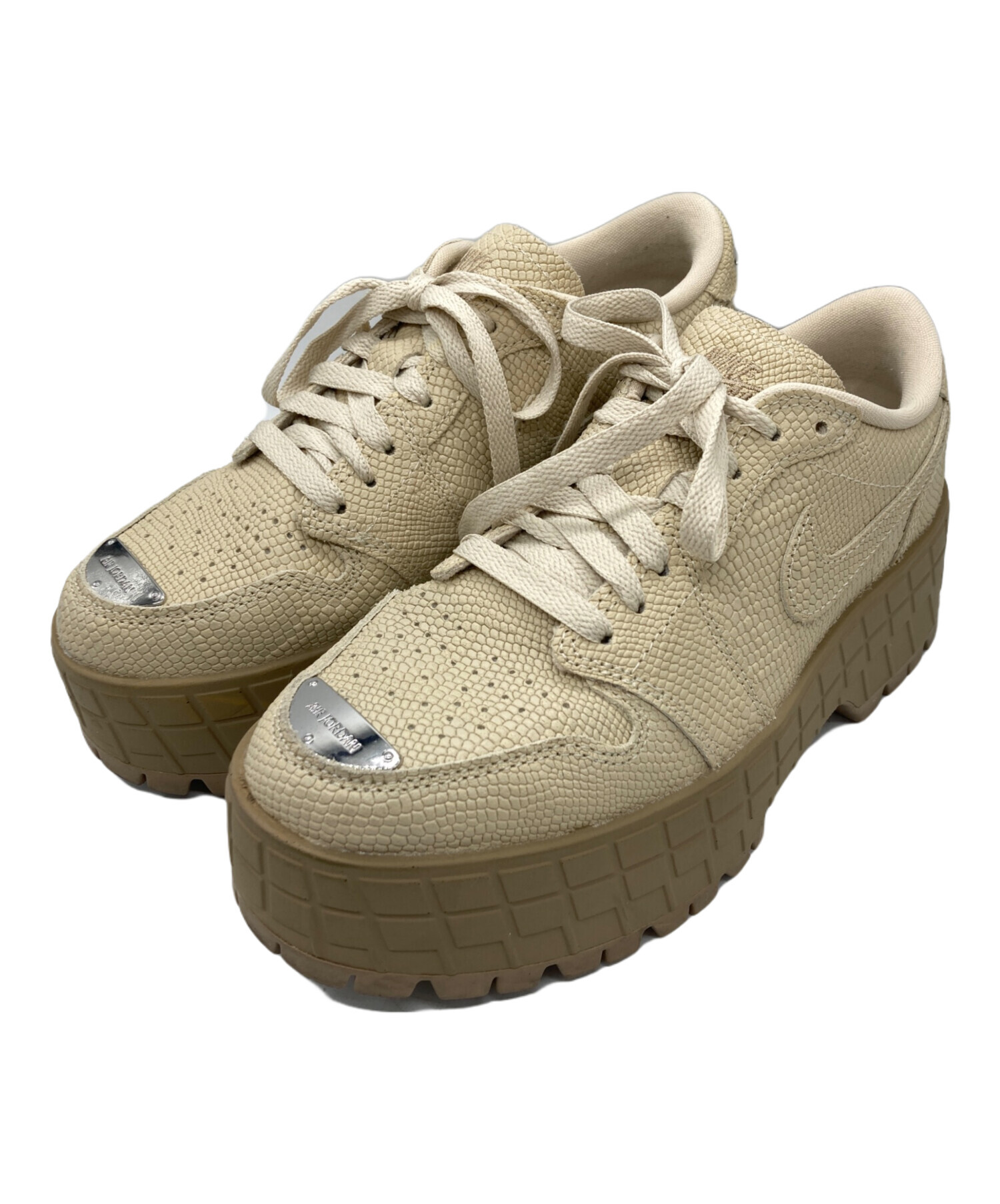 中古・古着通販】NIKE (ナイキ) W AIR JORDAN 1 BROOKLYN LOW ベージュ 